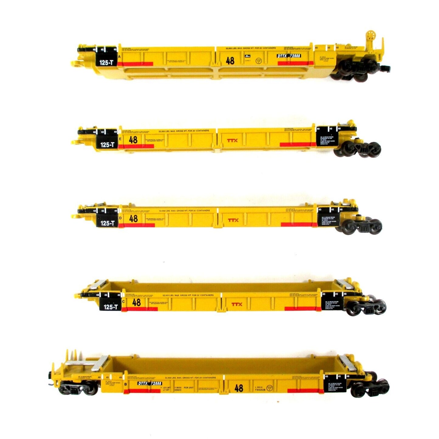 N SCALE ***TTX*** Thrall 5-Unit Articulated Well Car #72888 -- Walthers 929-8107