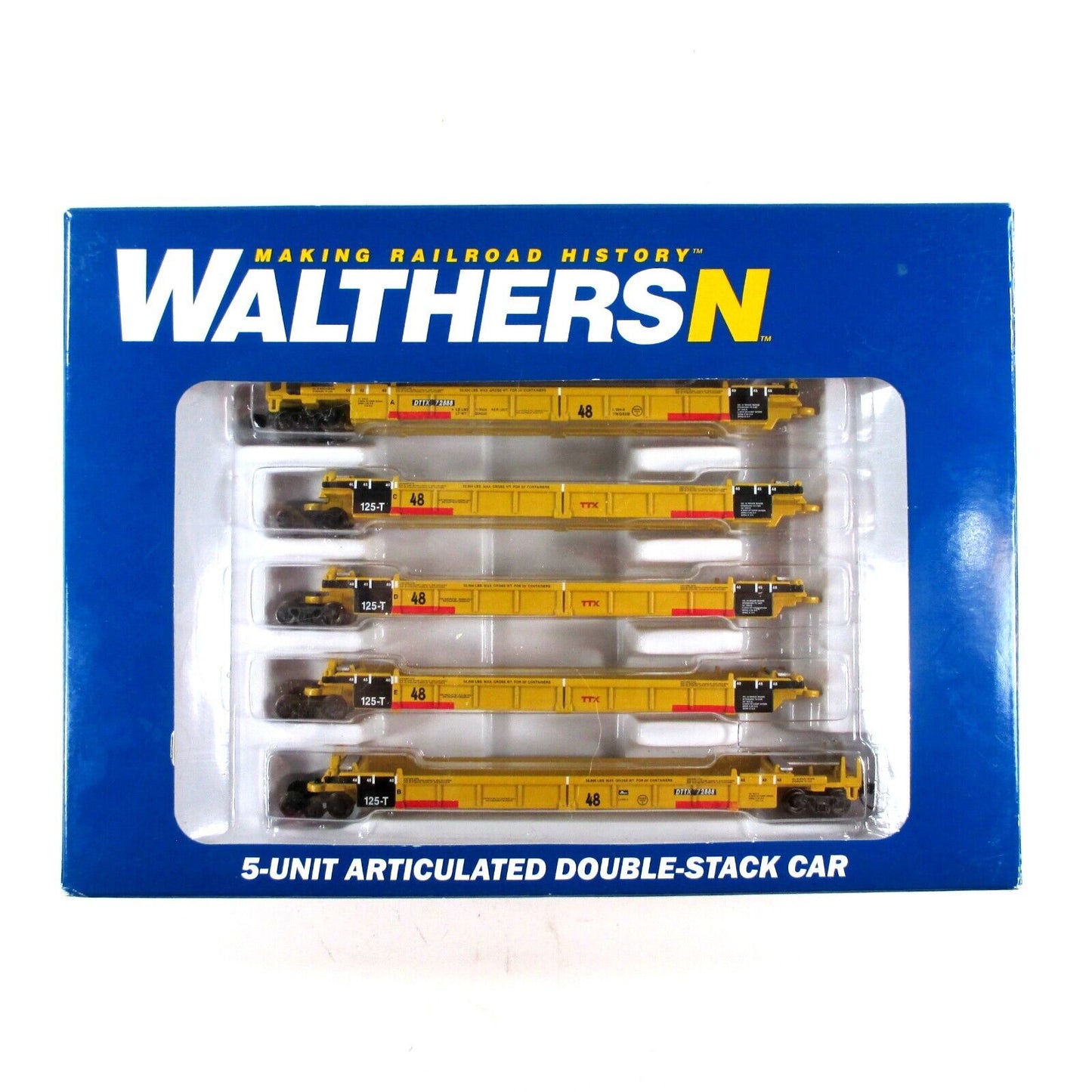 N SCALE ***TTX*** Thrall 5-Unit Articulated Well Car #72888 -- Walthers 929-8107