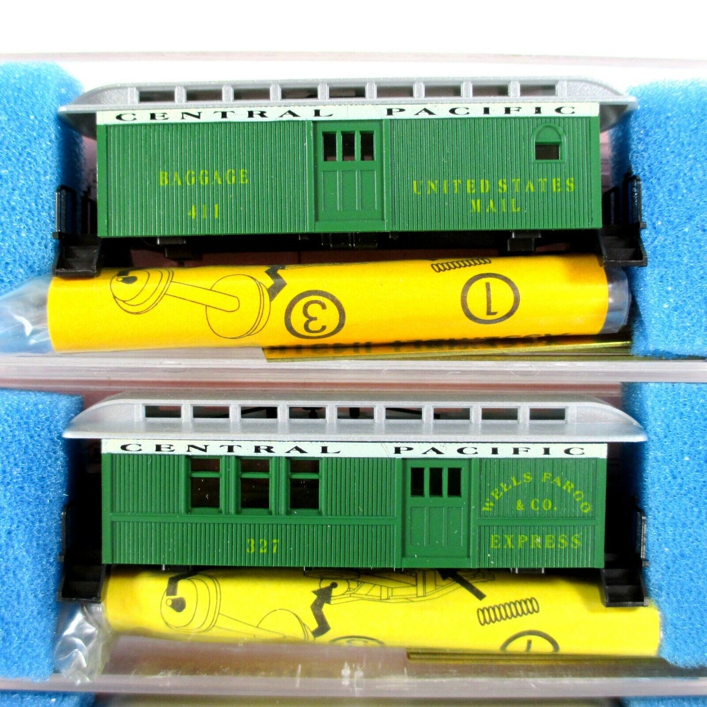 N Scale CPRR Central Pacific OVERTON Old Time Passenger 4-Car Set --- Roundhouse