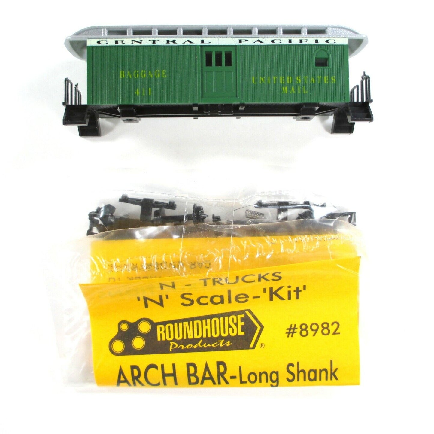N Scale CPRR Central Pacific OVERTON Old Time Passenger 4-Car Set --- Roundhouse