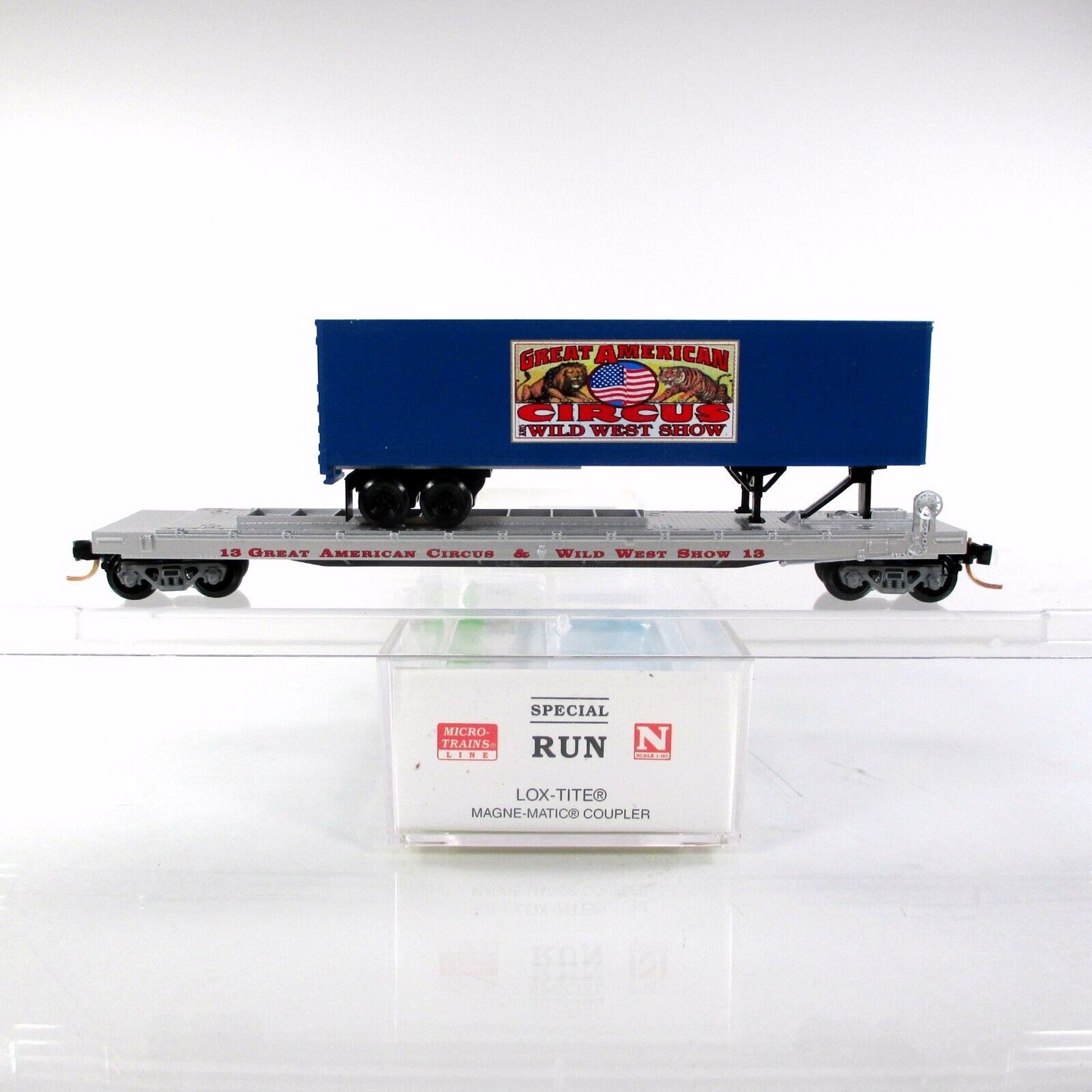 N Scale **AMERICAN CIRCUS WILD WEST** Trailer Flat Car #13 - MTL Lowell Smith #3