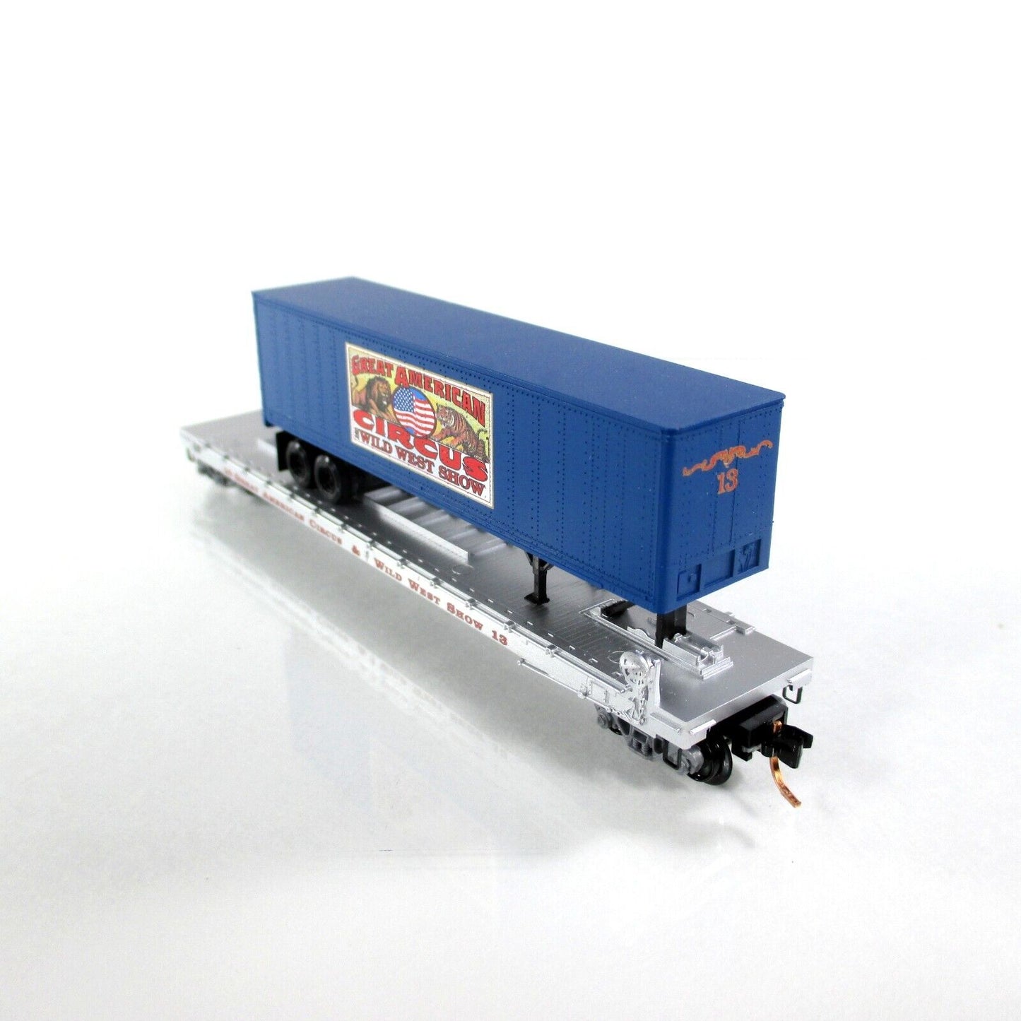 N Scale **AMERICAN CIRCUS WILD WEST** Trailer Flat Car #13 - MTL Lowell Smith #3
