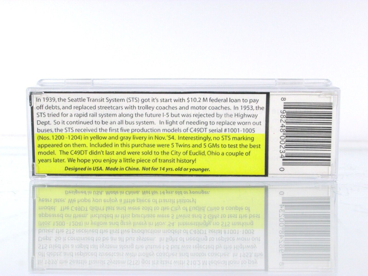 N Scale ***SEATTLE TRANSIT SYSTEM*** Motor Coach #1200 - WHEELS of TIME 90181