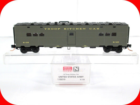 N Scale US OFFICE of DEFENSE 50' Troop Kitchen Car #K-125 -  Micro Trains 118010