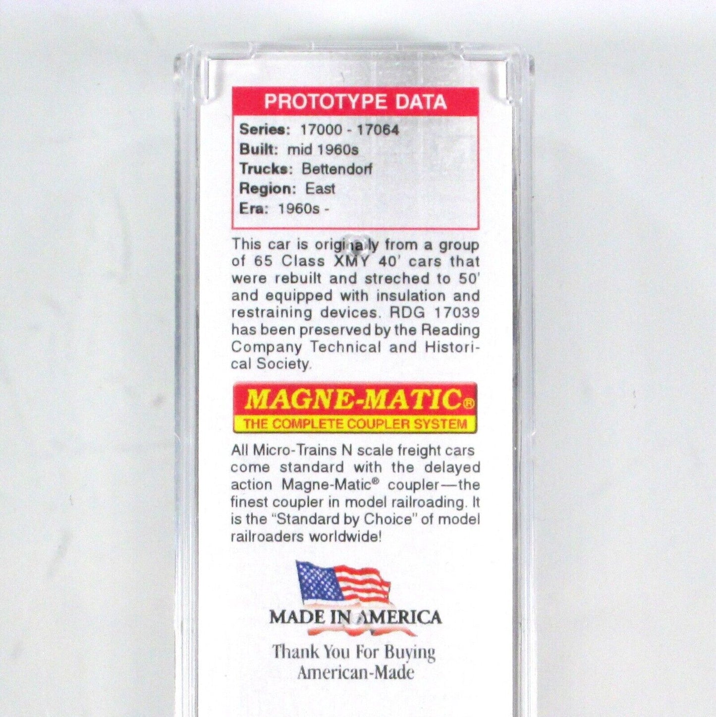 N Scale ***READING*** Weathered 50' Box Car #17039 - Micro Trains 03844510