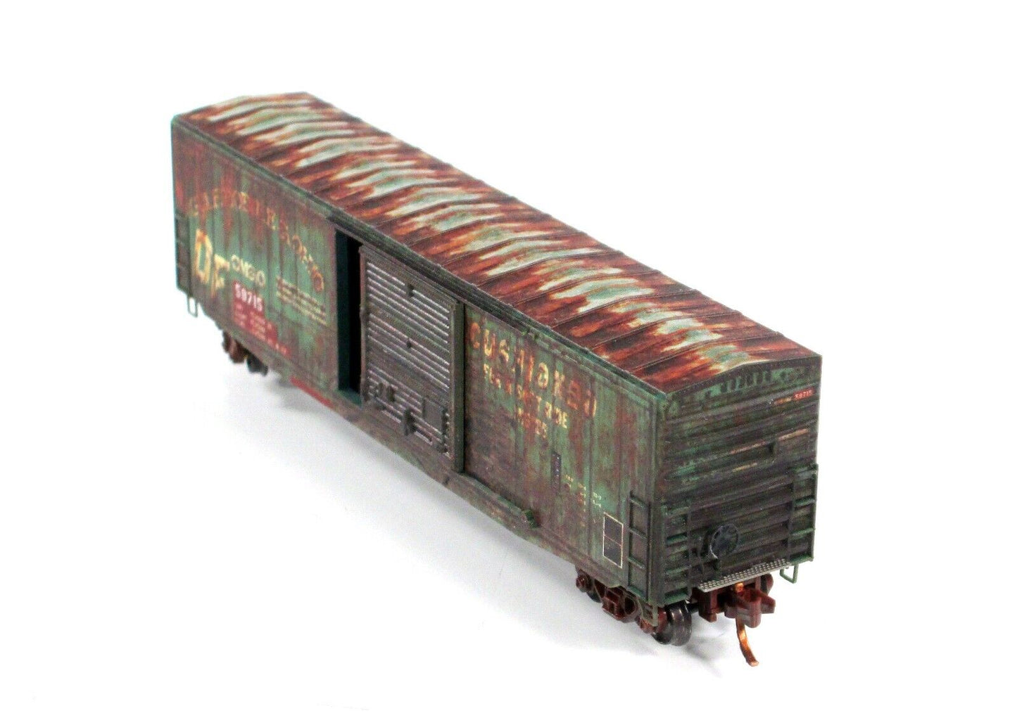 N Scale **GULF MOBILE & OHIO** Weathered Box Car #59715 - Micro Trains 18044010