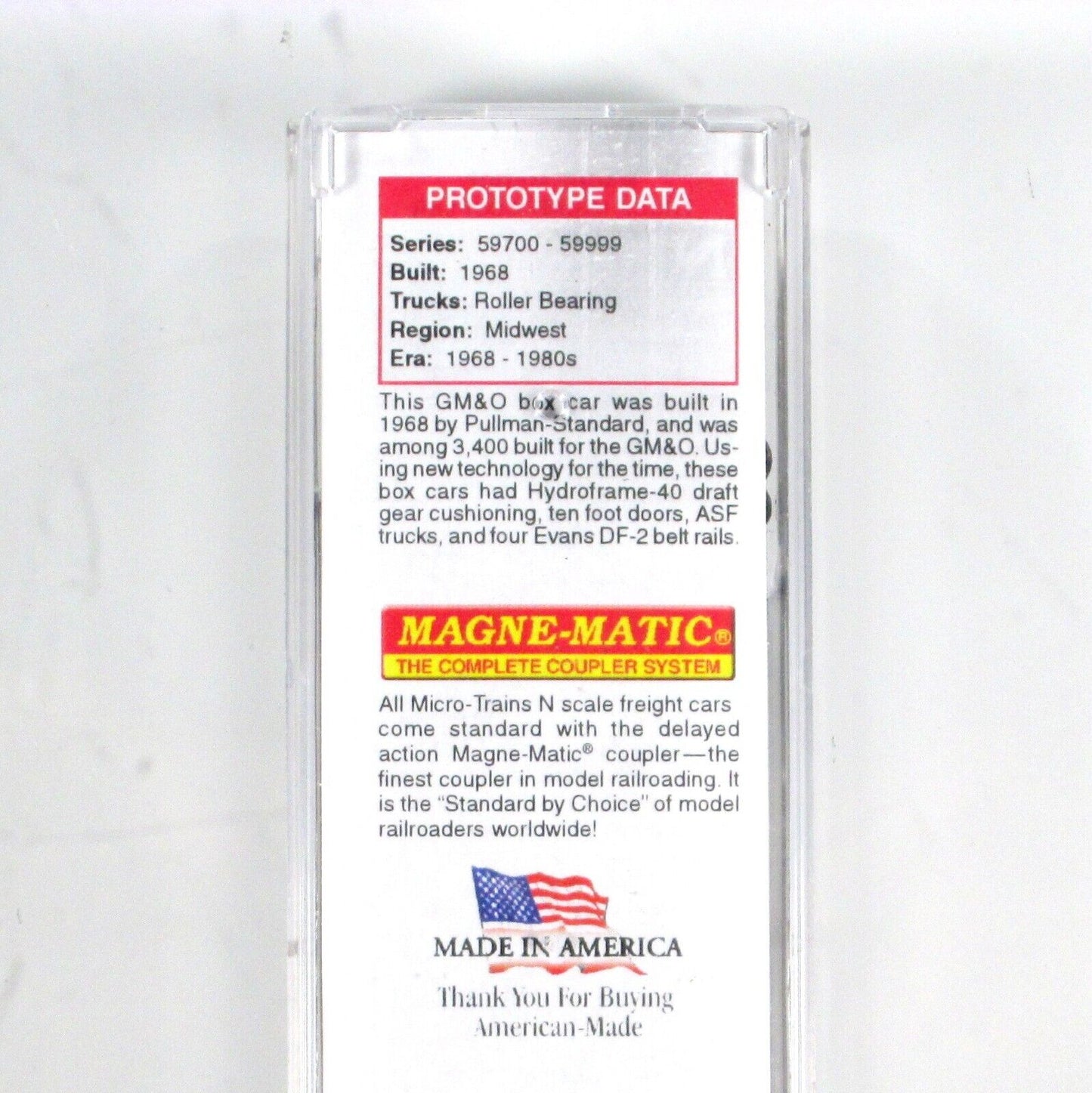 N Scale **GULF MOBILE & OHIO** Weathered Box Car #59715 - Micro Trains 18044010