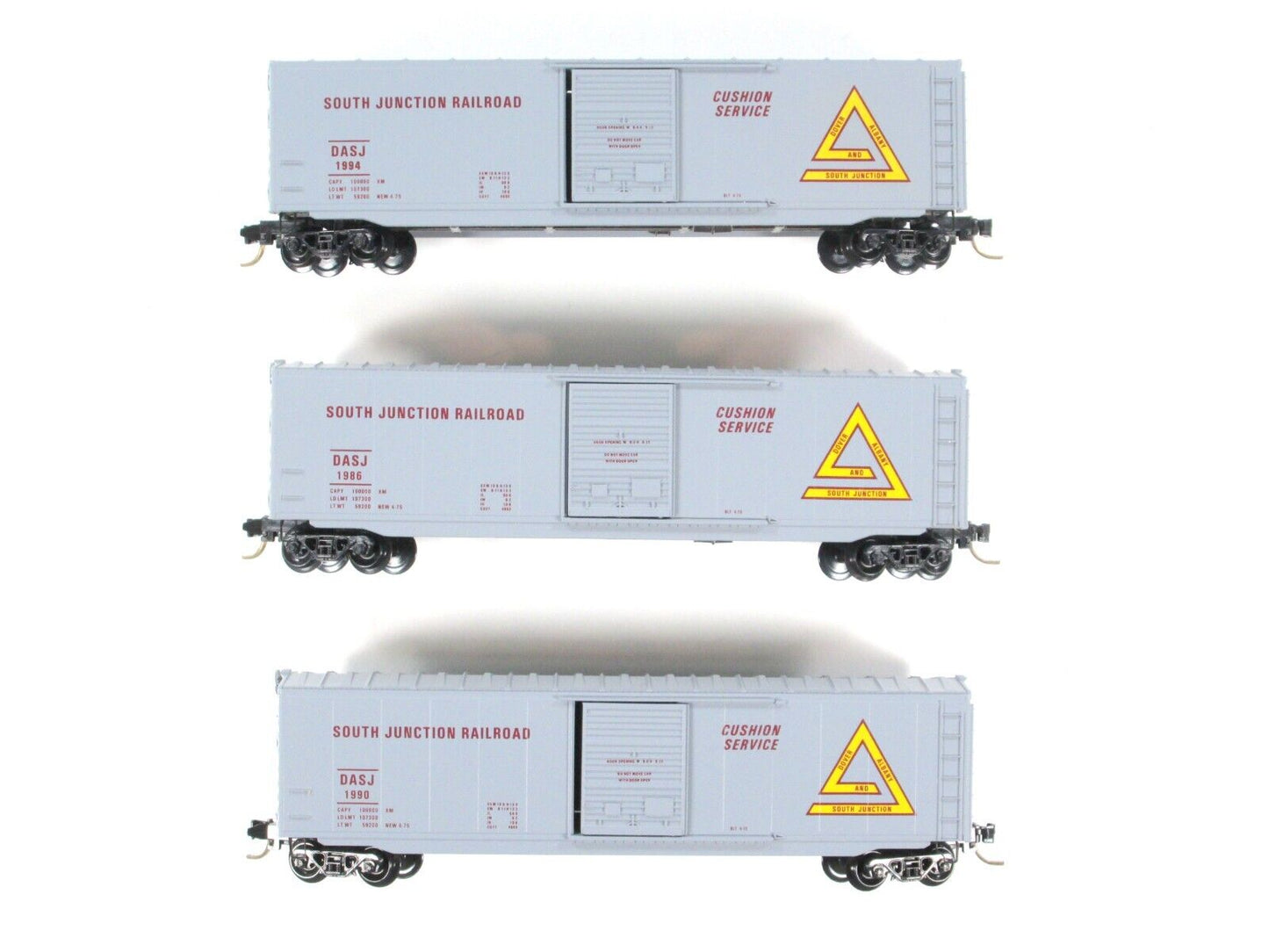 N Scale **DOVER, ALBANY, S. JUNCTION** Box Cars #1986, 1990, 1994 - Micro Trains