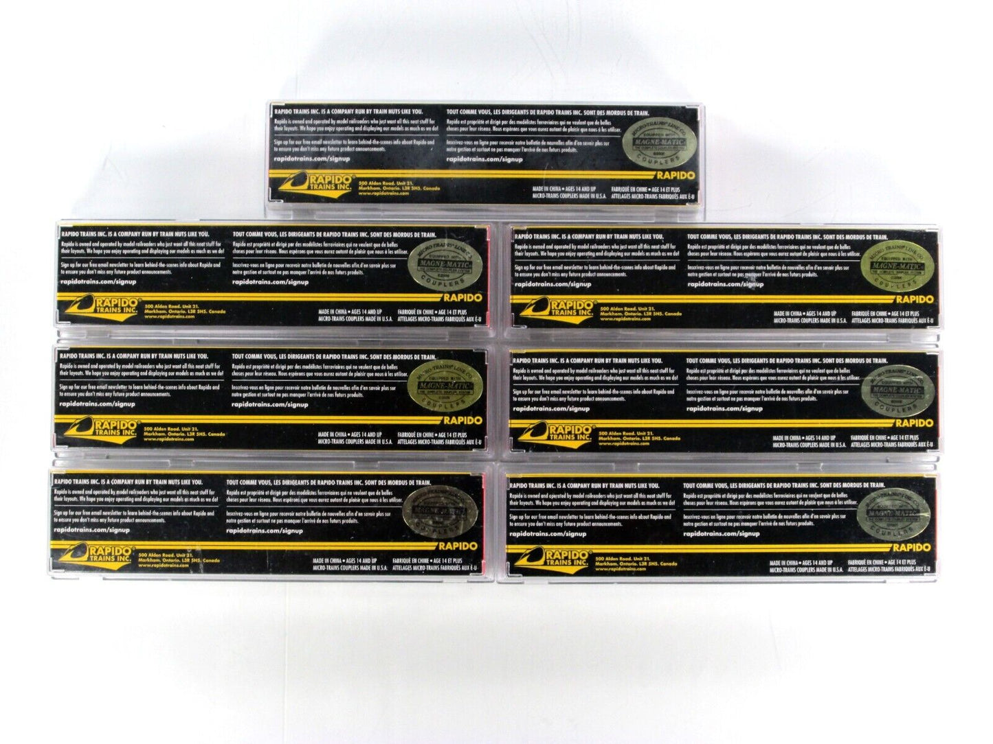 N Scale **SWIFT** Red Billboard 37' Meat Reefer 7-Pack - Rapido 521034, MTL Cplr