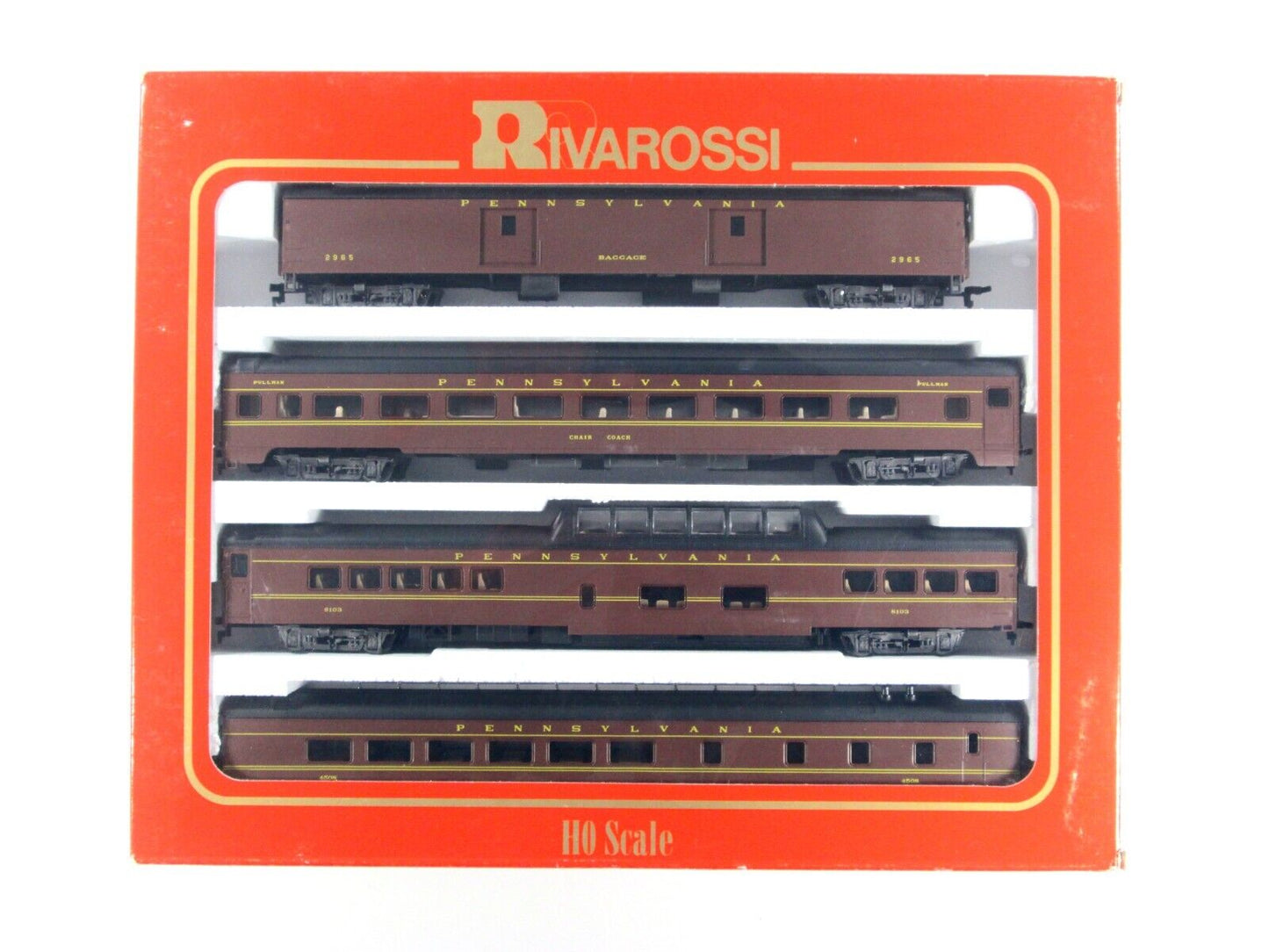 HO Scale *PENNSYLVANIA* 1930s Passenger 4-Car Set A -  Rivarossi 6958, Interiors