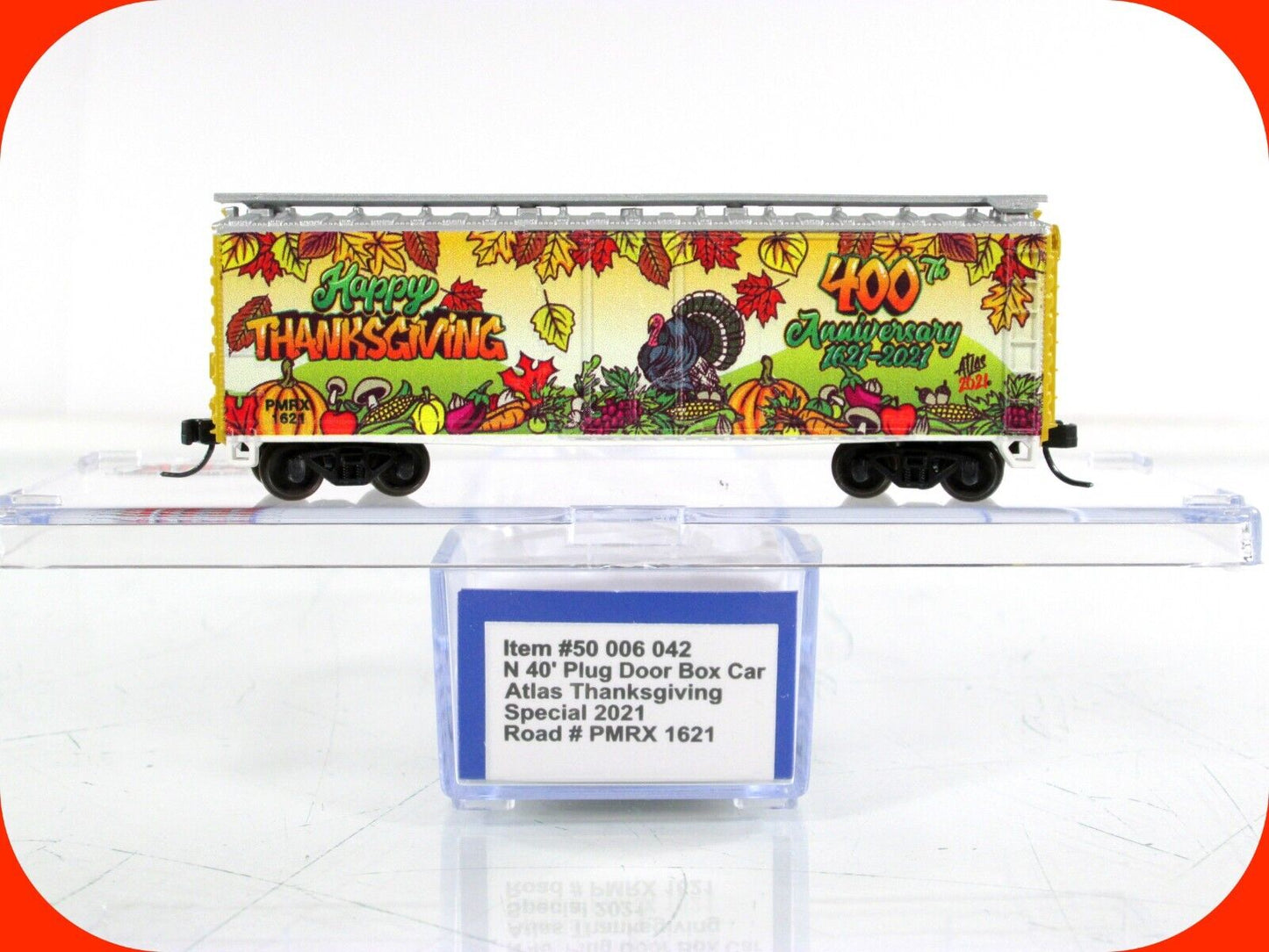 N Scale ***HAPPY THANKSGIVING 2021*** 40' Box Car, PMRX 1621 ---- Atlas 50006042