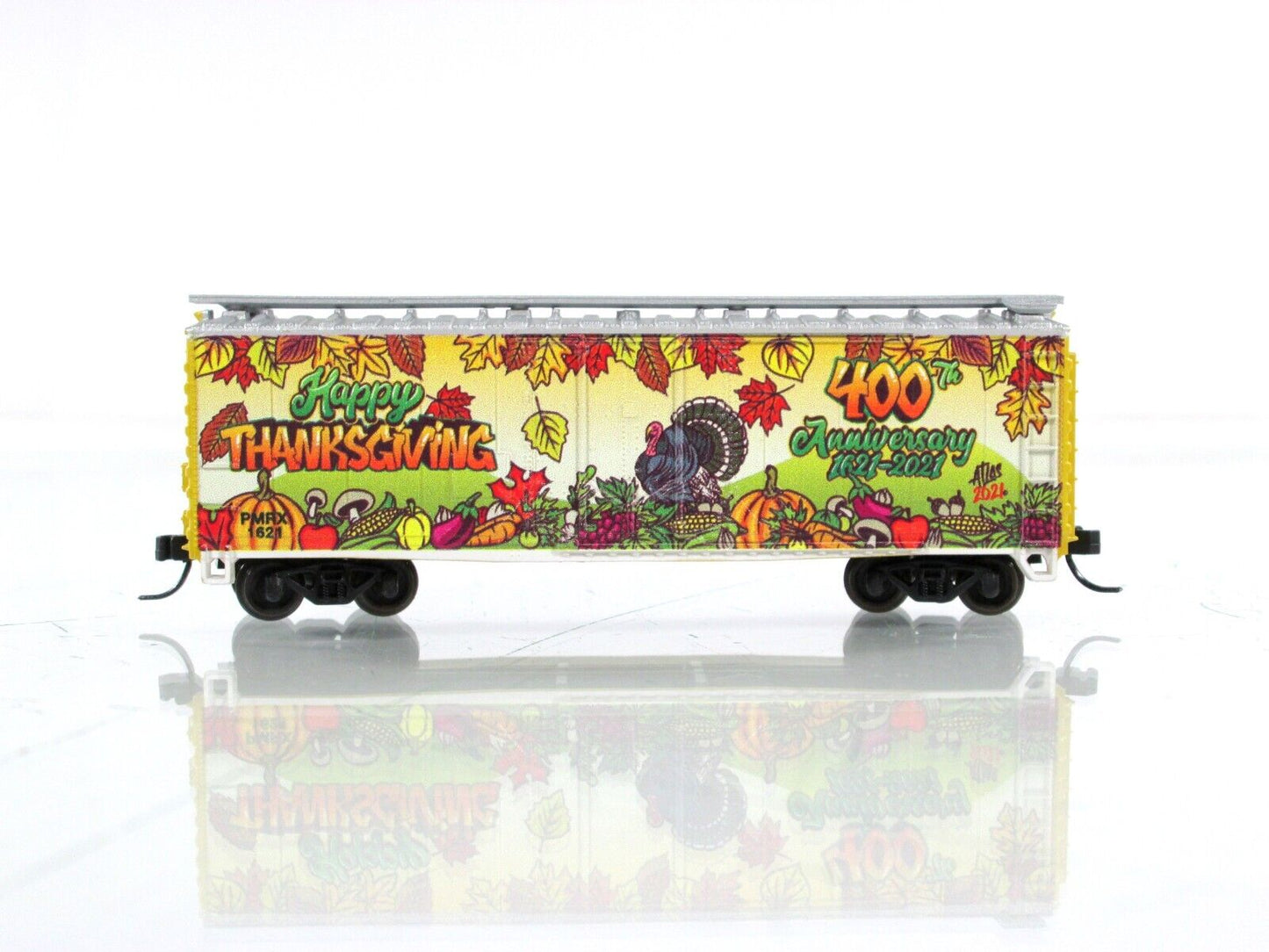 N Scale ***HAPPY THANKSGIVING 2021*** 40' Box Car, PMRX 1621 ---- Atlas 50006042