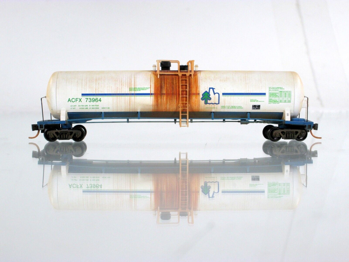 N Scale ***ACFX*** Weathered & Graffiti Tank Car - Micro Trains 11044290