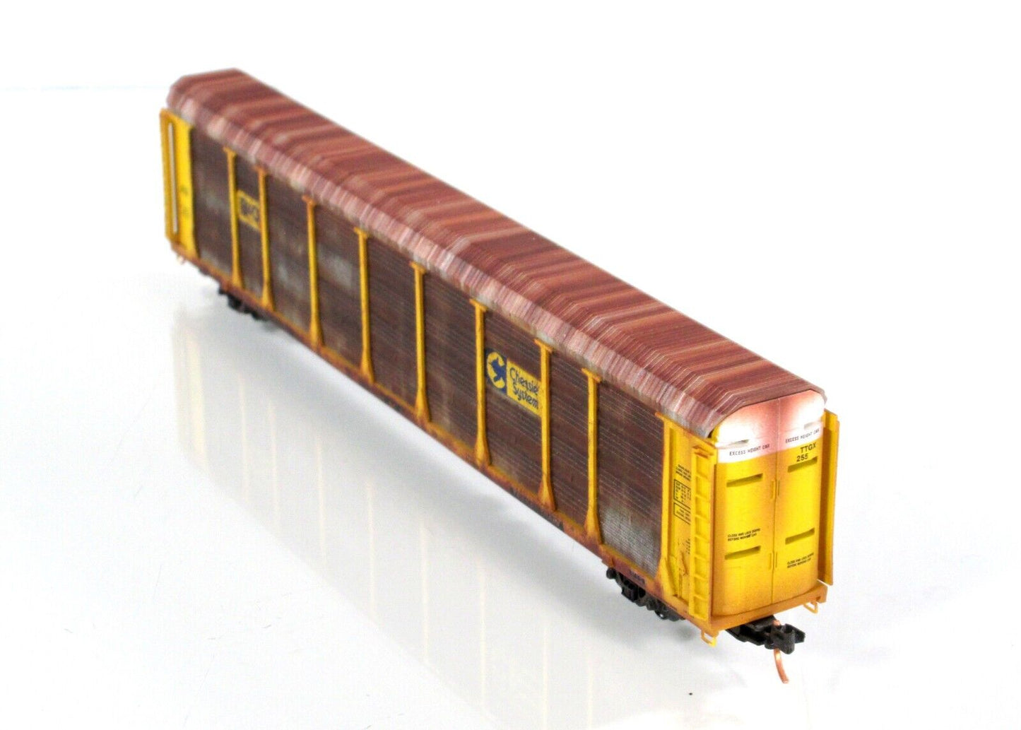 N Scale *BALTIMORE & OHIO* Weathered & Graffiti Auto Rack -Micro Trains 11144180