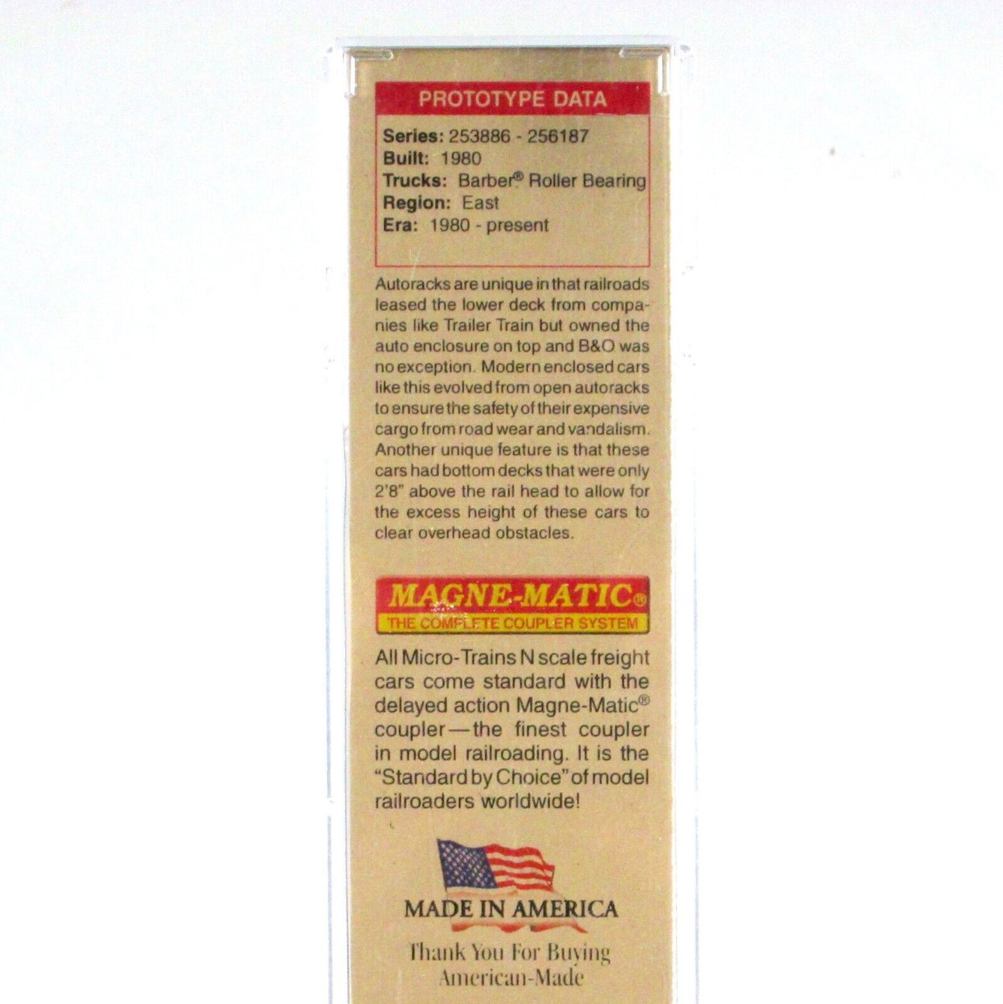 N Scale *BALTIMORE & OHIO* Weathered & Graffiti Auto Rack -Micro Trains 11144180