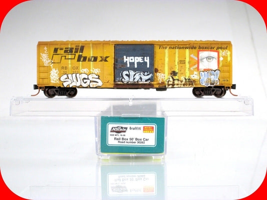 N Scale **RAILBOX GRAFFITI** Box Car #30262 - Micro Trains NSE MTL 16-26 *RARE*