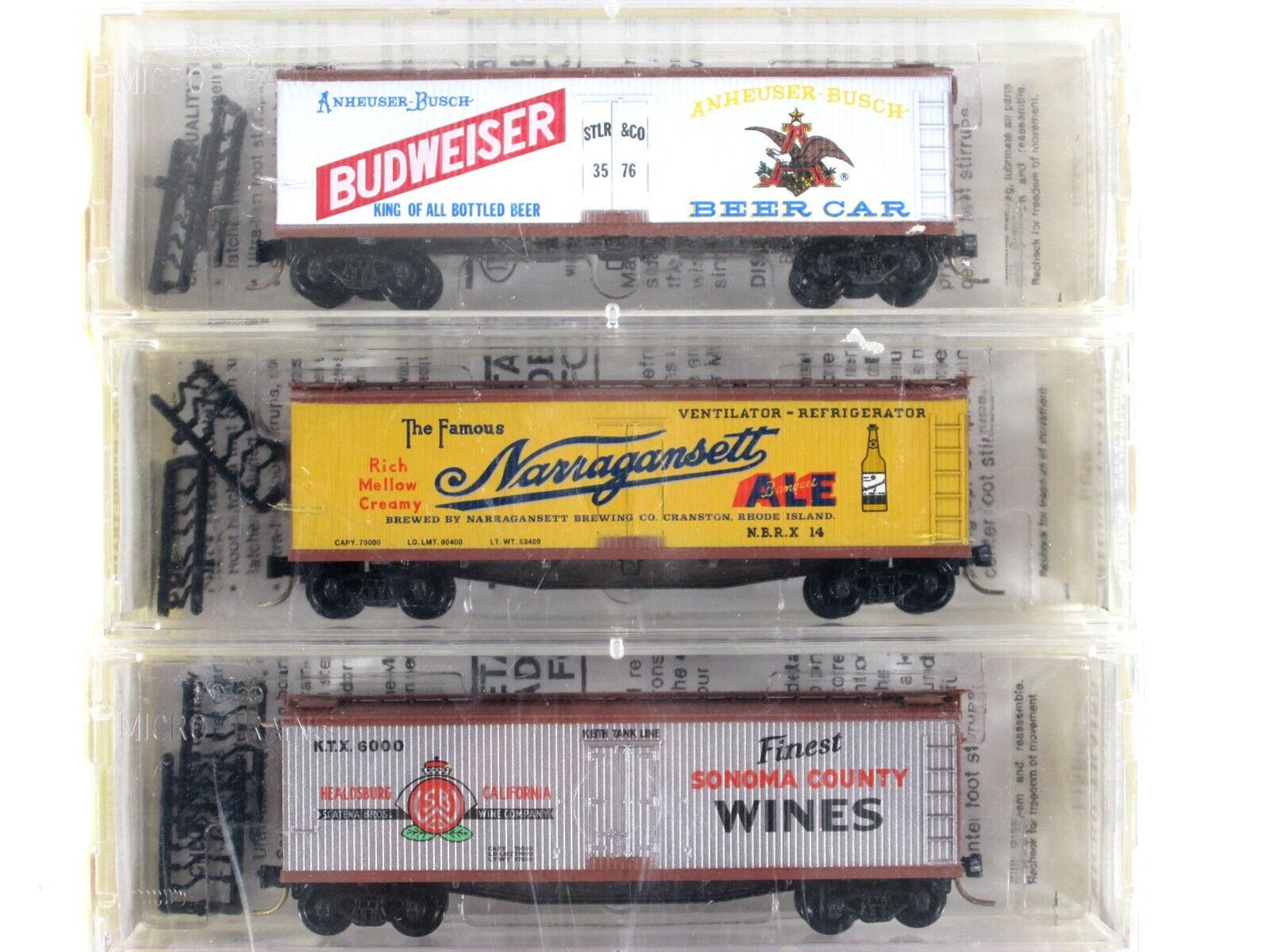 N Scale ***BREWERY, WINERY*** Beverage Reefer 6-Pack -- Kadee Micro Trains 47032