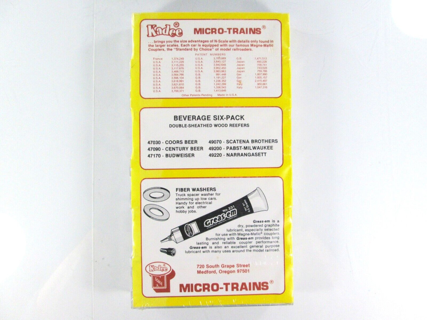 N Scale ***BREWERY, WINERY*** Beverage Reefer 6-Pack -- Kadee Micro Trains 47032