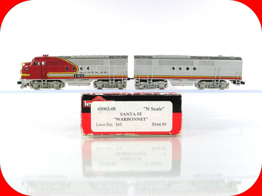 N Scale **SANTA FE WARBONNET** FT A/B Set #165 - Intermountain 69003-08, DCC Rdy
