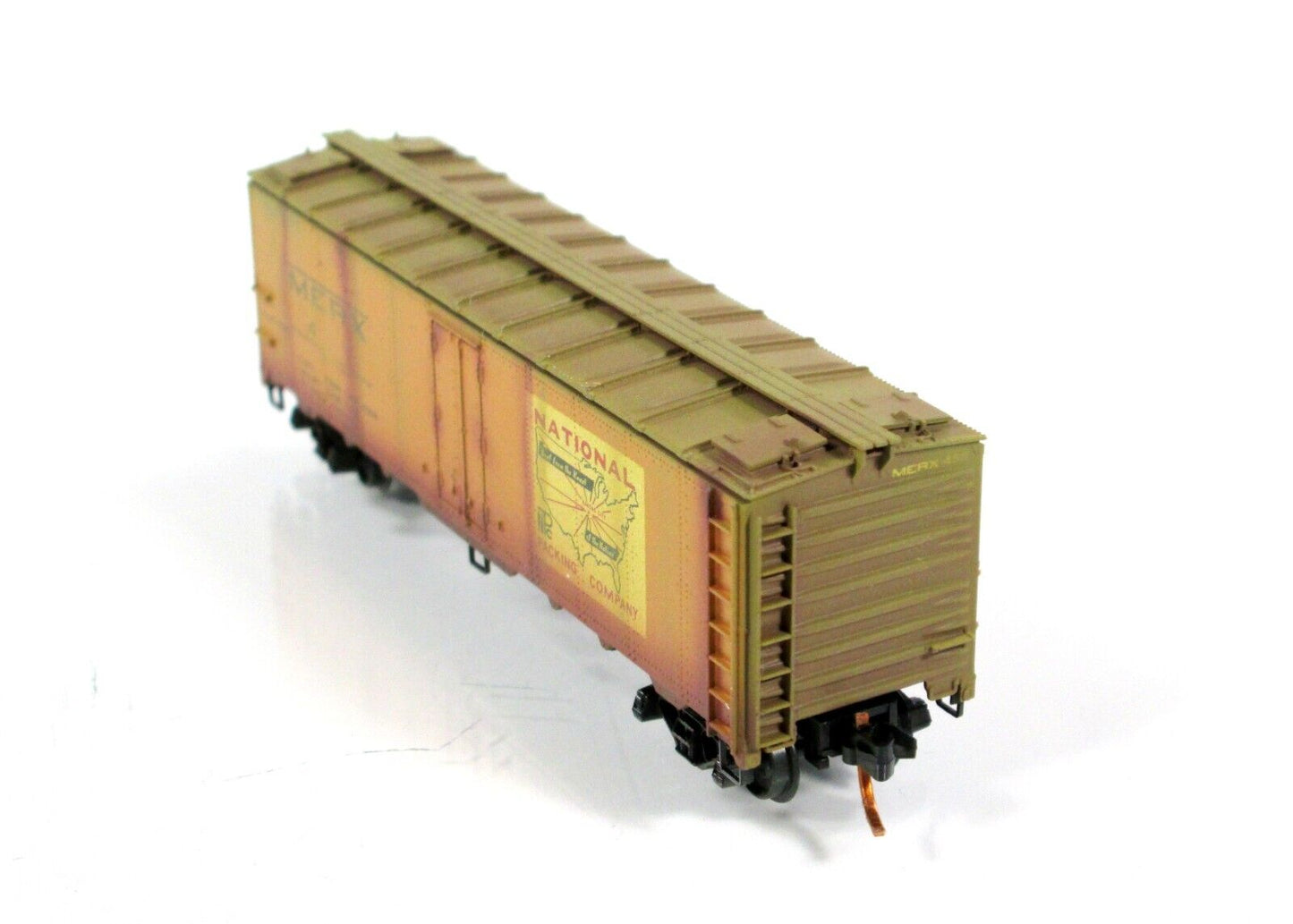N Scale **NATIONAL PACKING** Weathered Reefer, MERX 455 -- Micro Trains 05944160