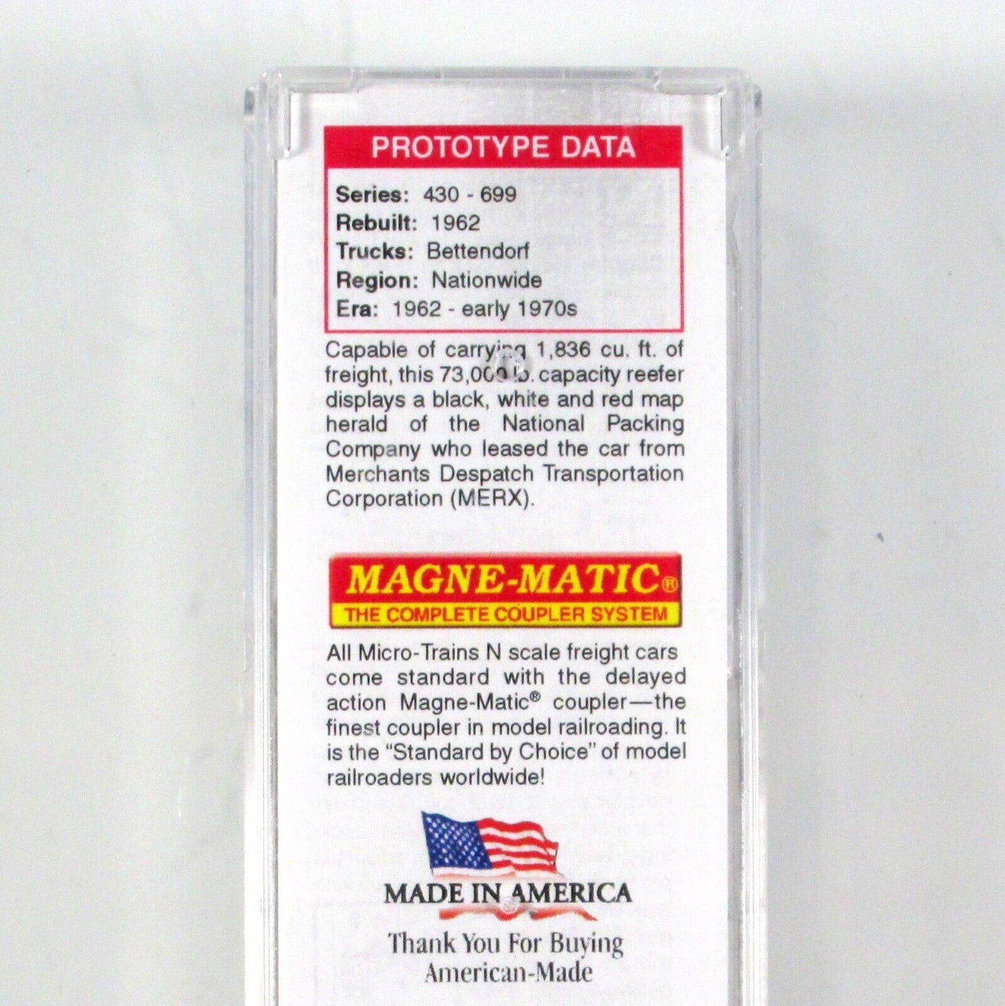 N Scale **NATIONAL PACKING** Weathered Reefer, MERX 455 -- Micro Trains 05944160