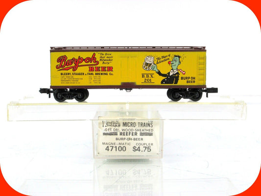 N Scale **BURP-OH BEER** Vintage Ice Reefer, BBX 201 -- Kadee Micro Trains 47100