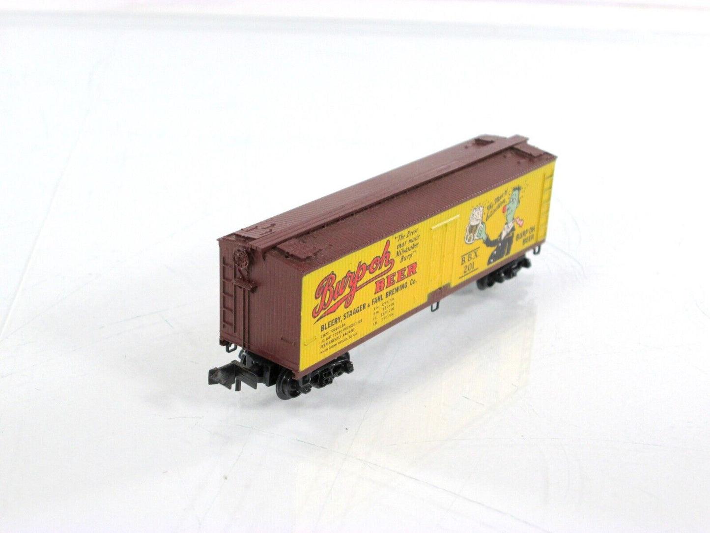 N Scale **BURP-OH BEER** Vintage Ice Reefer, BBX 201 -- Kadee Micro Trains 47100