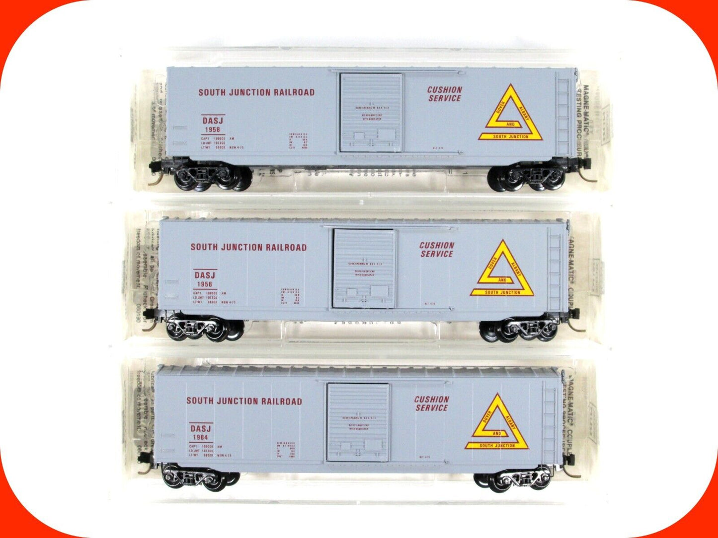 N Scale **DOVER, ALBANY, S. JUNCTION** Box Cars #1956, 1958, 1984 - Micro Trains