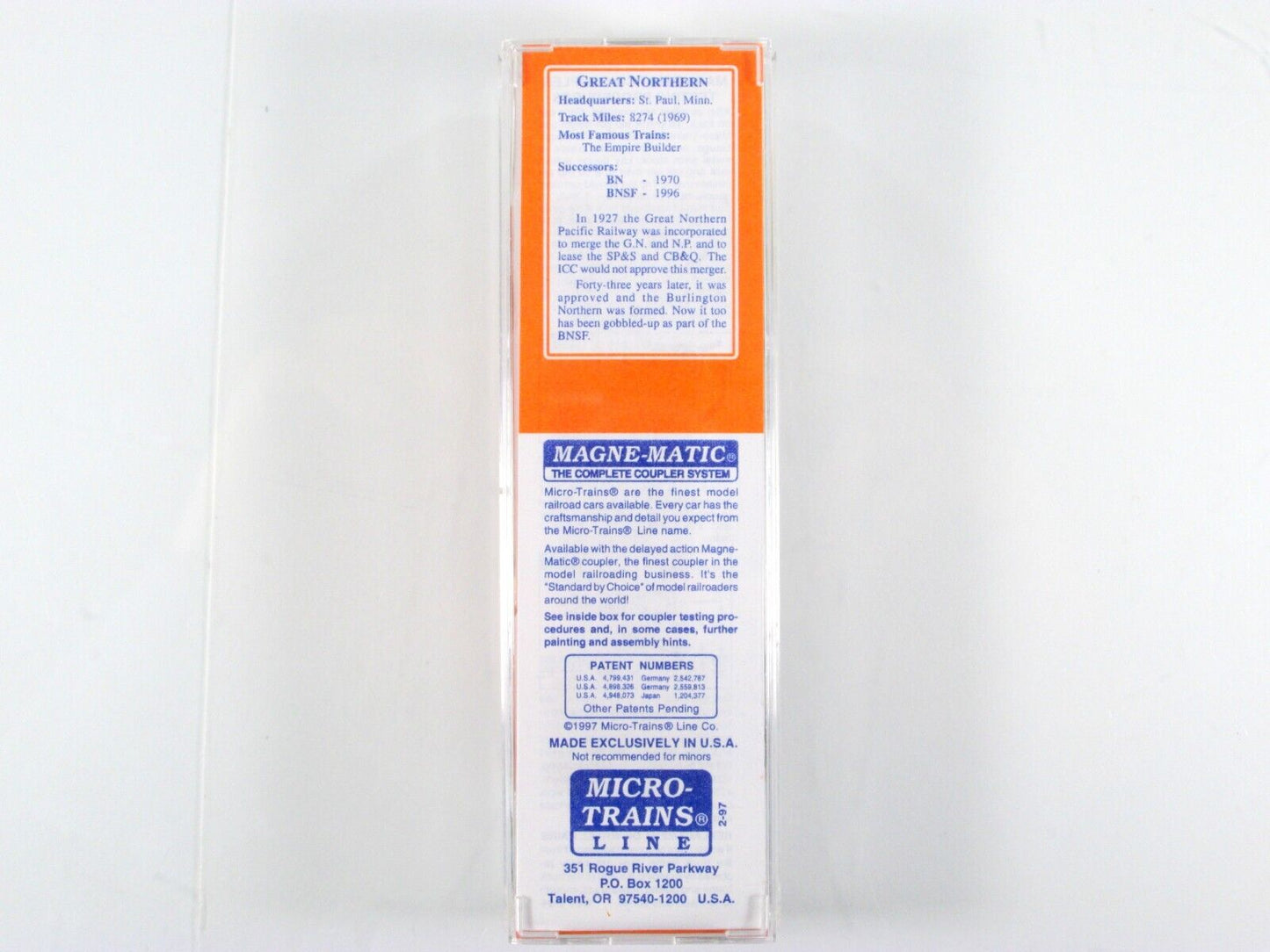 N Scale ***GREAT NORTHERN*** 40' Box Car --- MTL / Lowell Smith / Lionel 6464-25