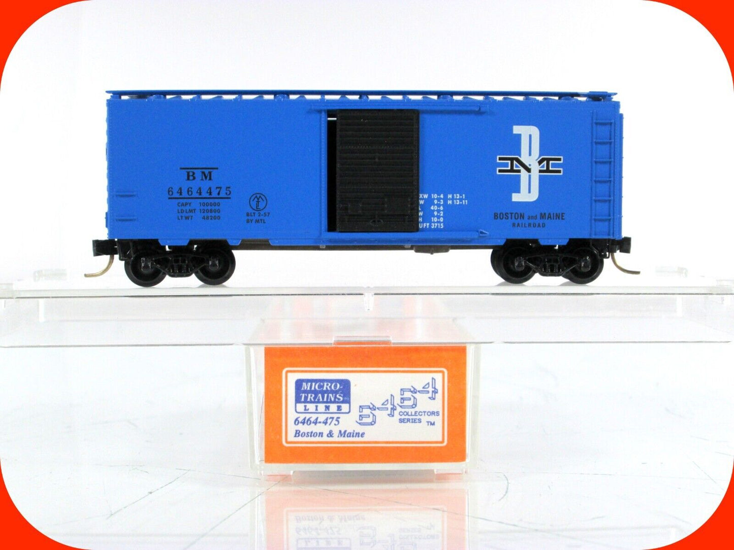 N Scale ***BOSTON & MAINE*** 40' Box Car -- MTL / Lowell Smith / Lionel 6464-475