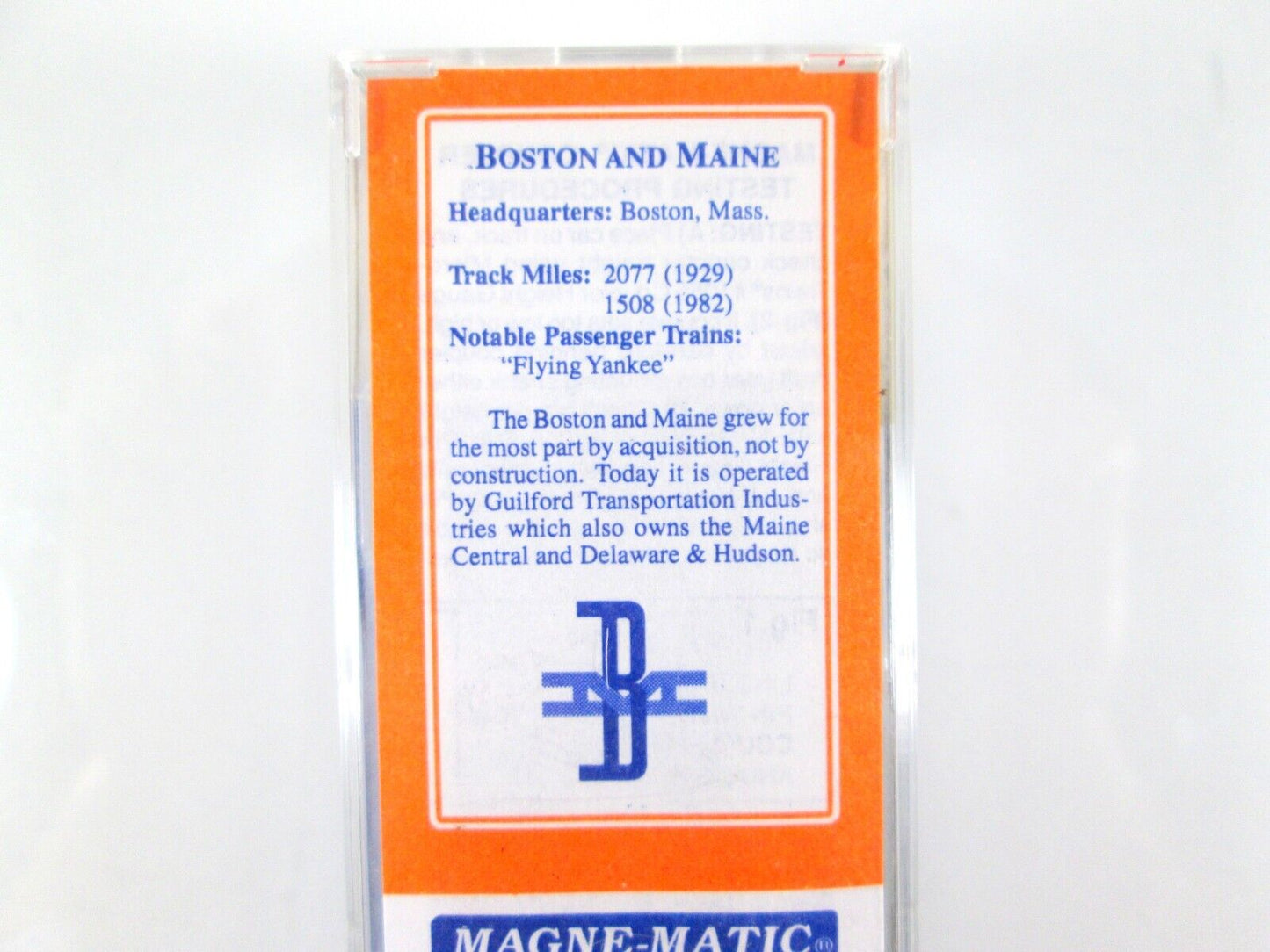 N Scale ***BOSTON & MAINE*** 40' Box Car -- MTL / Lowell Smith / Lionel 6464-475