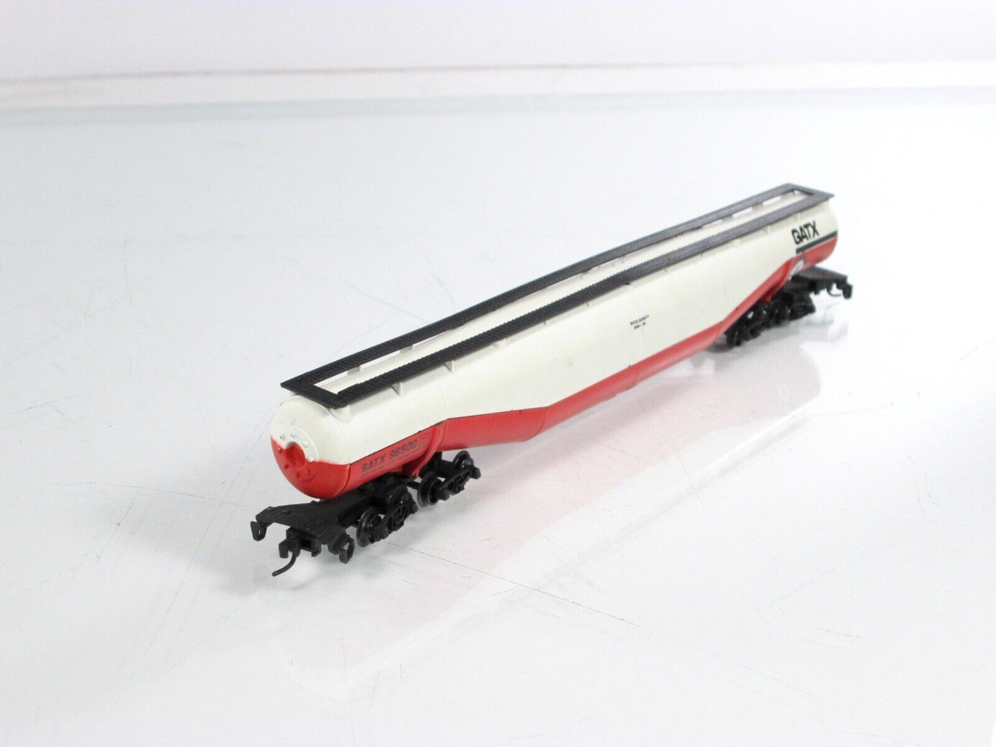 N Scale ***GATX*** 94' Jumbo Whale Belly Tank, GATX 96500 -Atlas 3114, MTL Cplrs