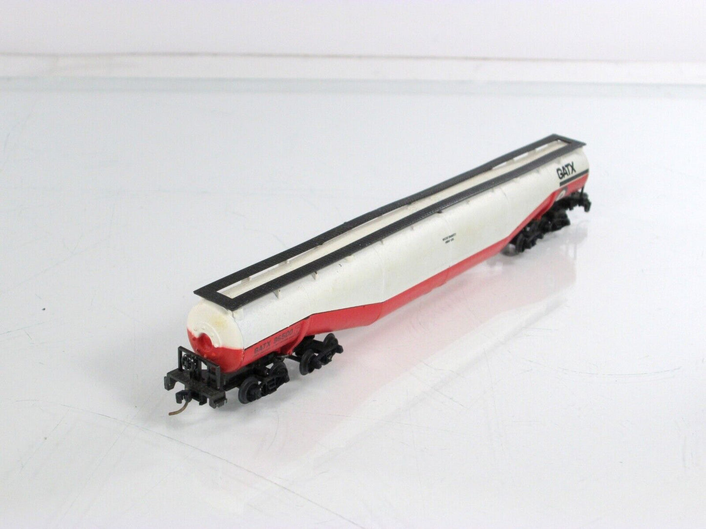N Scale ***GATX*** 94' Jumbo Whale Belly Tank, GATX 96500, Atlas 3114, MTL Cplrs