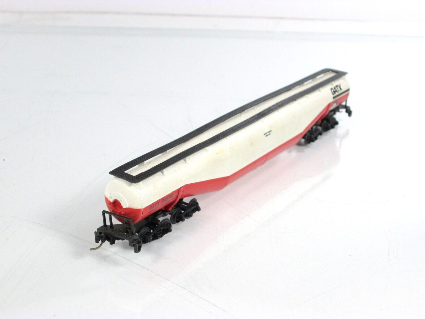 N Scale ***GATX*** 94' Jumbo Whale Belly Tank, GATX 96500, Atlas 3114, MTL Cplrs