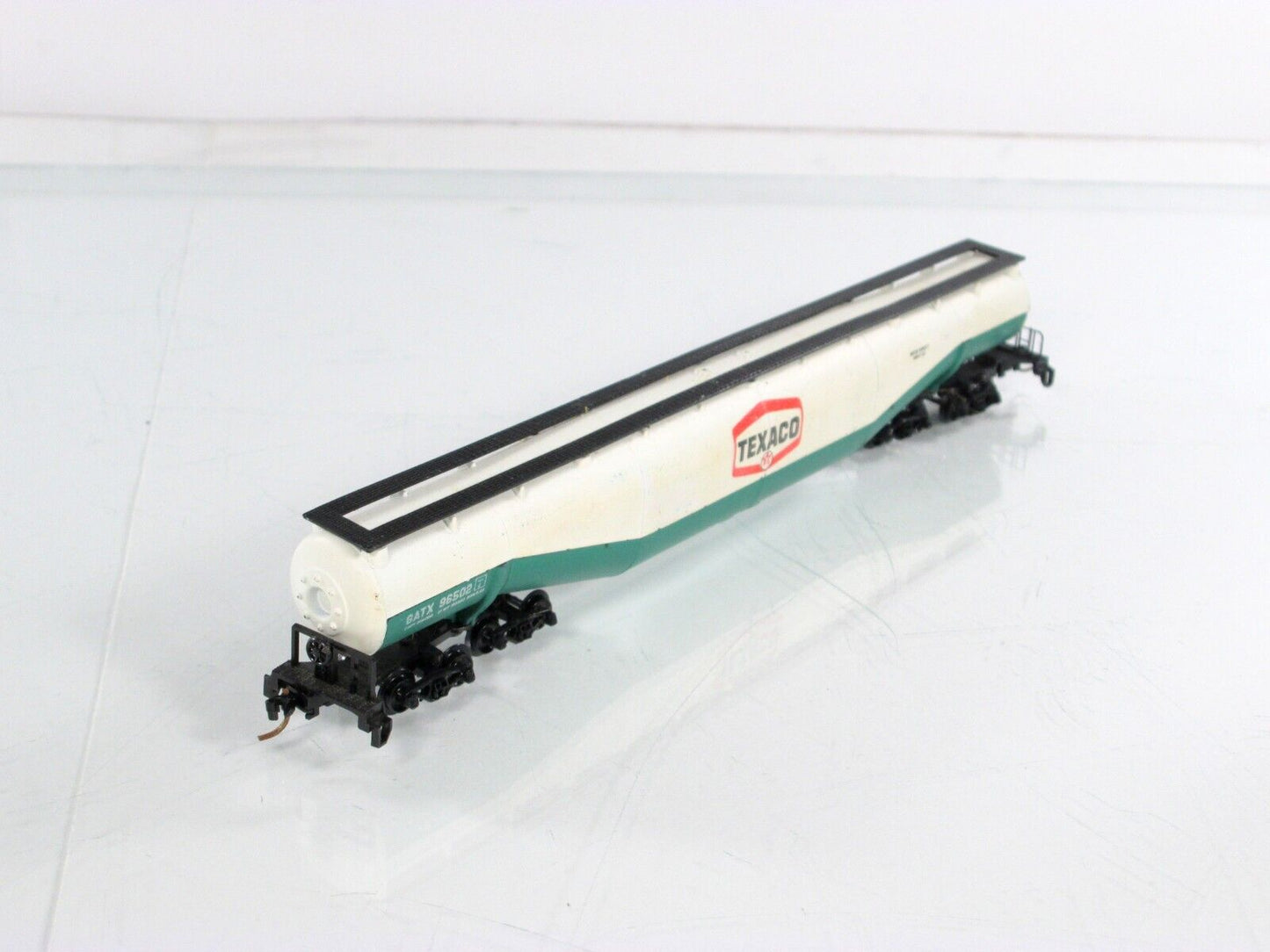 N Scale **TEXACO** 94' Jumbo Tanker, GATX 96502 --Atlas 3112, Micro Trains Cplrs