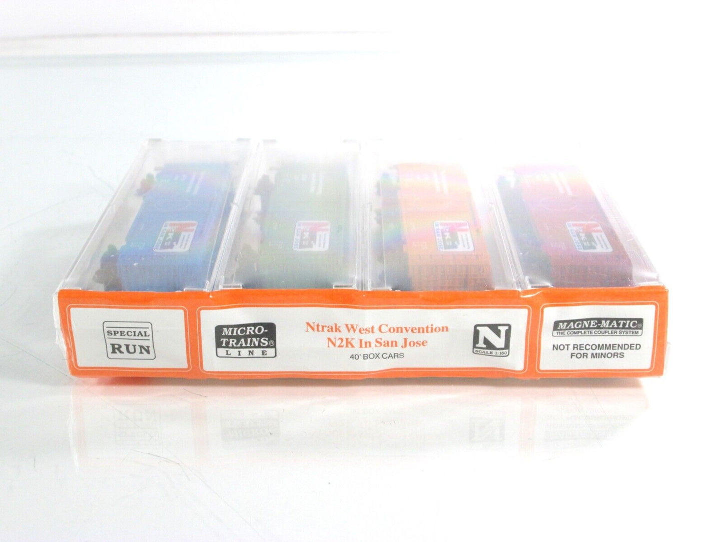 N Scale ***NTRAK 2000 SAN JOSE*** 40' Box Car 4-Pack - Micro Trains Special RARE