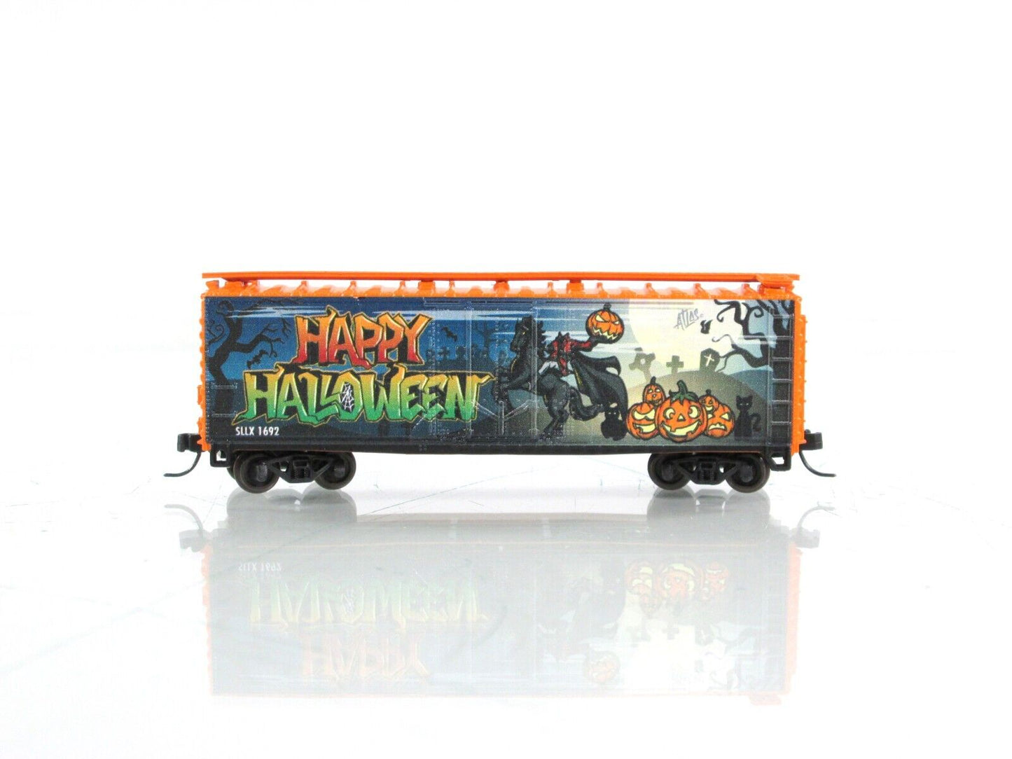 N Scale ***HAPPY HALLOWEEN*** Headless Horseman Box Car - Atlas 50006041 ***RARE