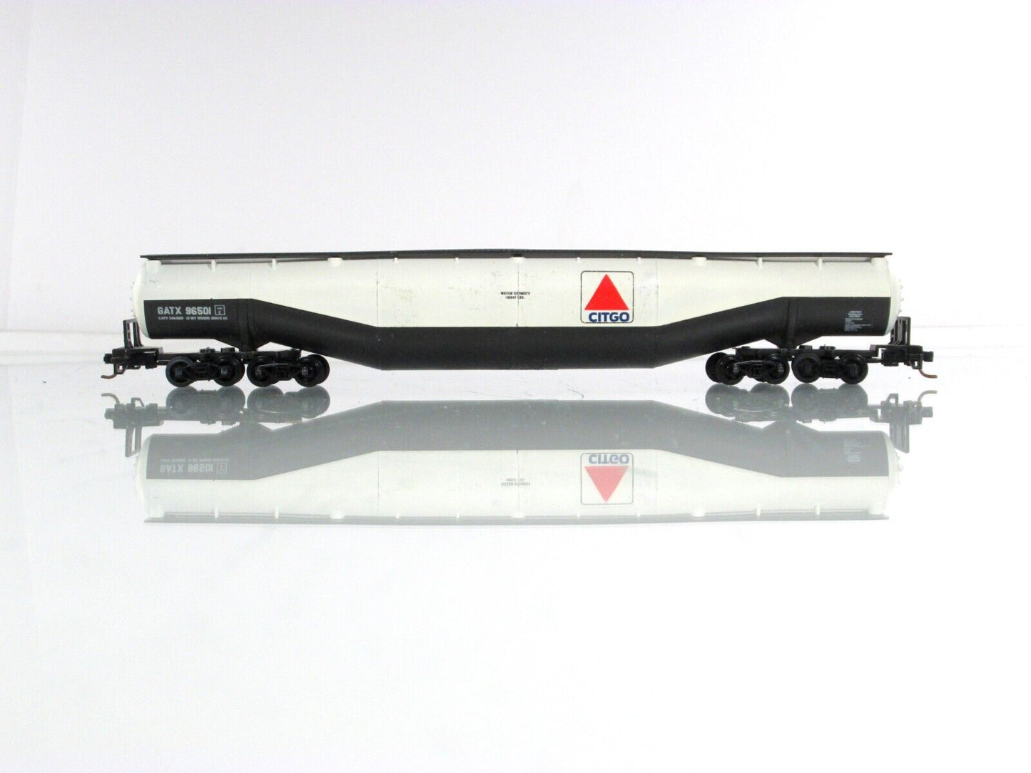 N Scale ***CITGO** Jumbo 94' Tanker, GATX 96501 - Atlas 3111, Micro-Trains Cplrs