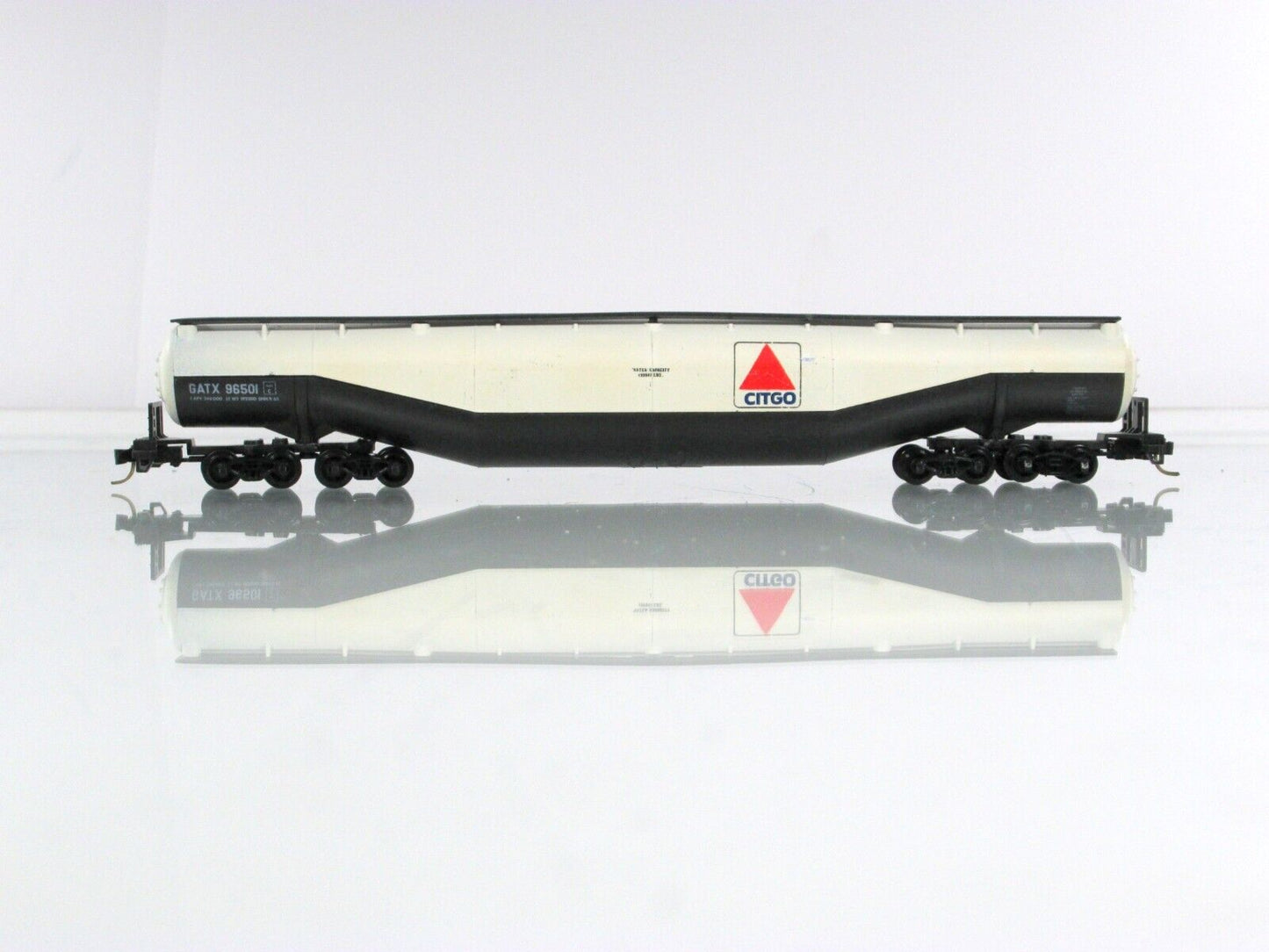 N Scale ***CITGO** Jumbo 94' Tanker, GATX 96501  -Atlas 3111, Micro-Trains Cplrs
