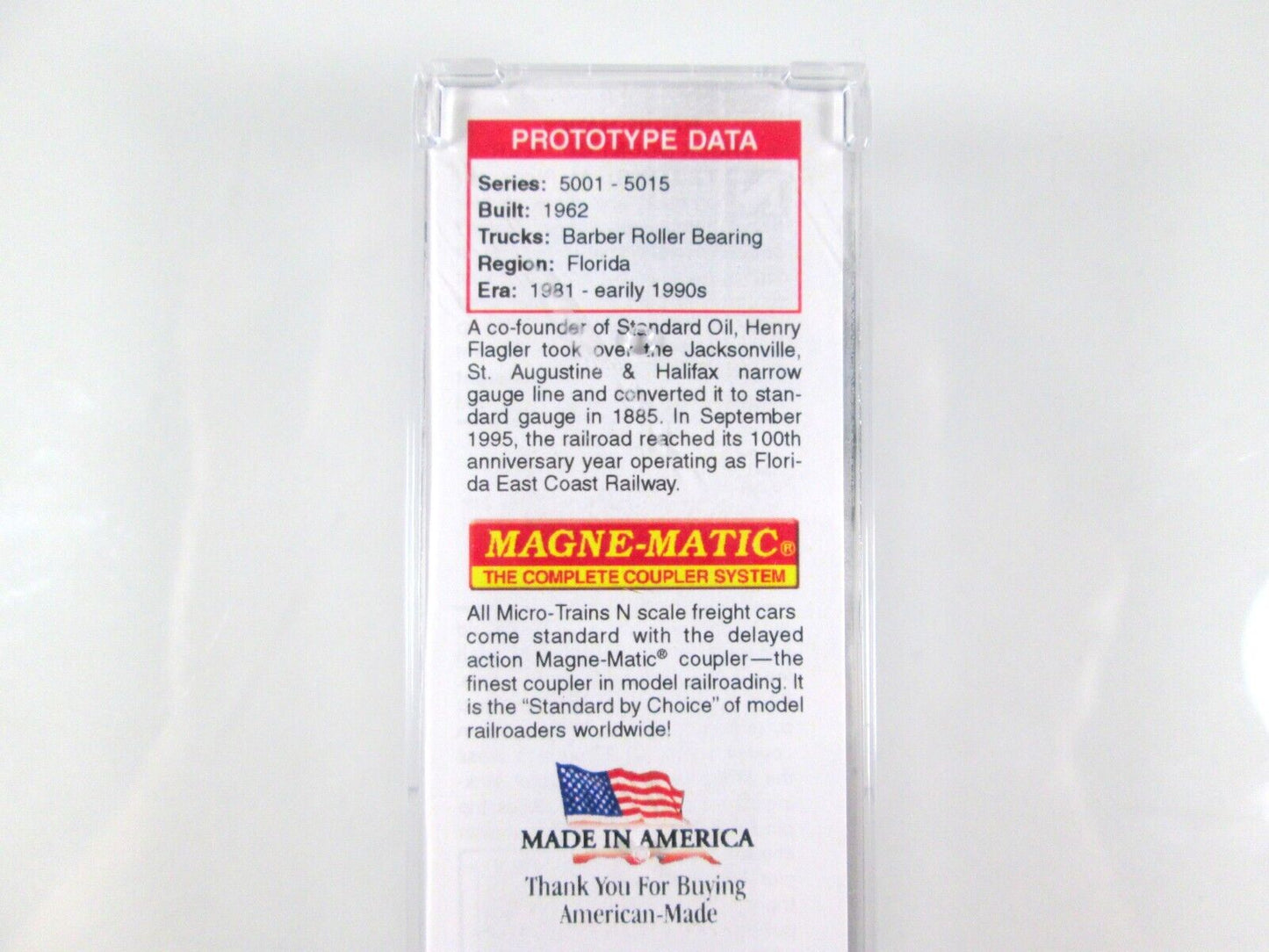 N Scale **FLORIDA EAST COAST** Weathered 50' Box Car FEC - Micro Trains 07644120