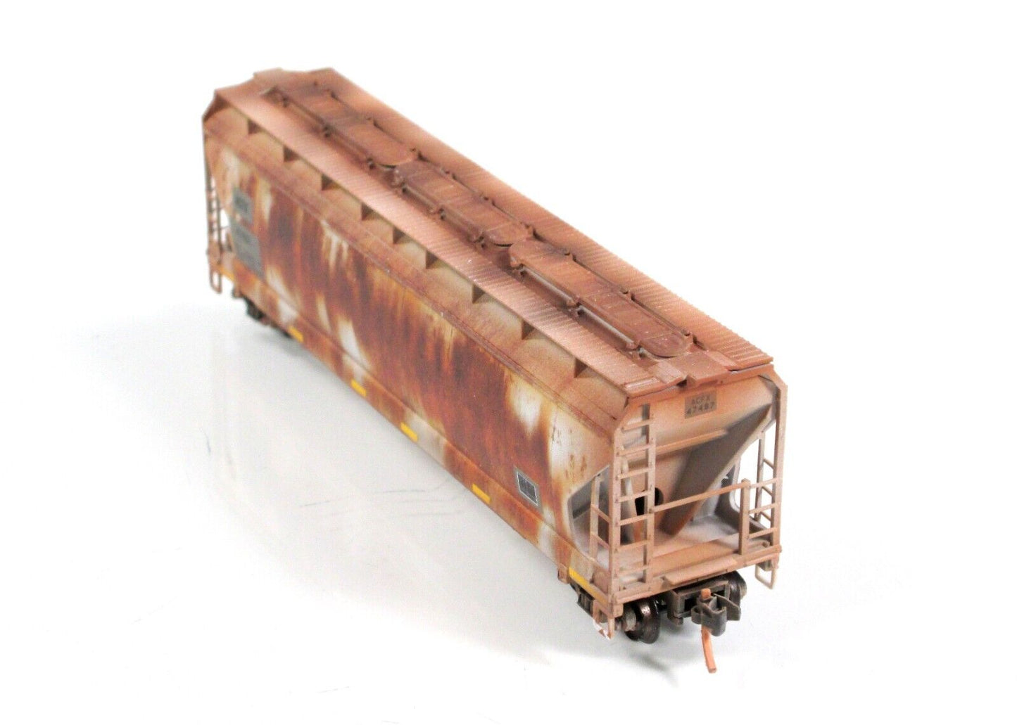 N Scale ***ACFX*** Weathered & Graffiti 3-Bay Hopper ----- Micro Trains 09444470