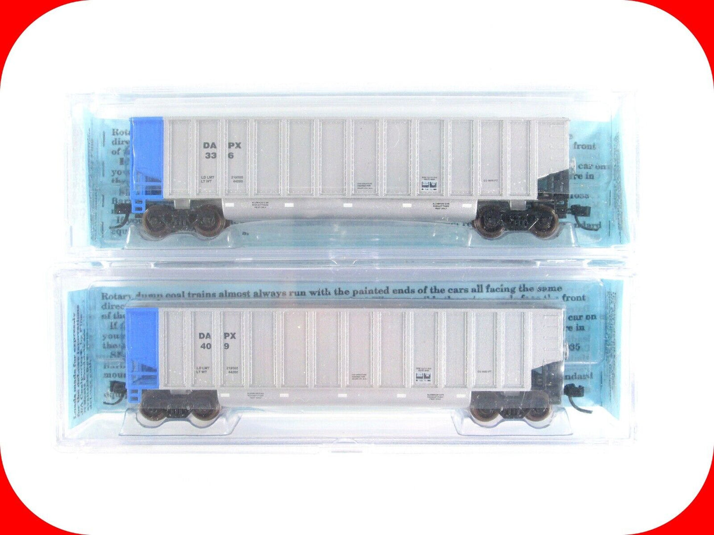 N Scale DAIRYLAND POWER *WISCONSIN Coal Gondola Set DAPX 336, 409 -Deluxe 122502