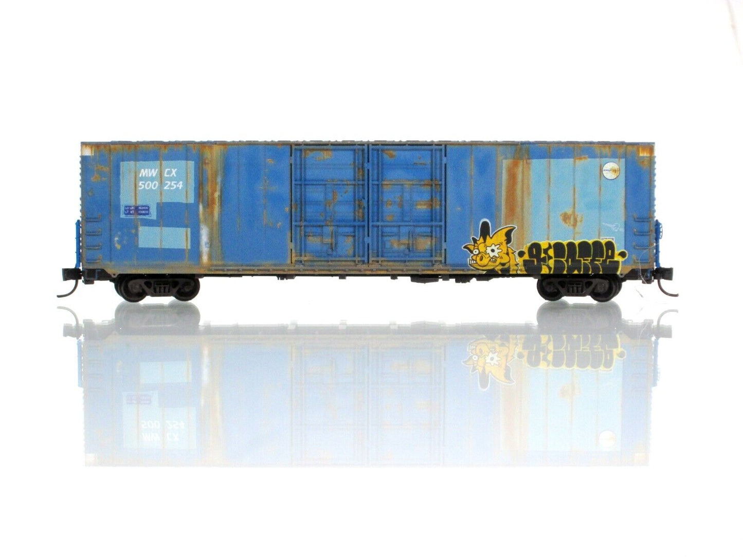 N Scale *MIDWEST RAILCAR* Weathered, Graffiti 60' Box Car -Micro Trains 10244200