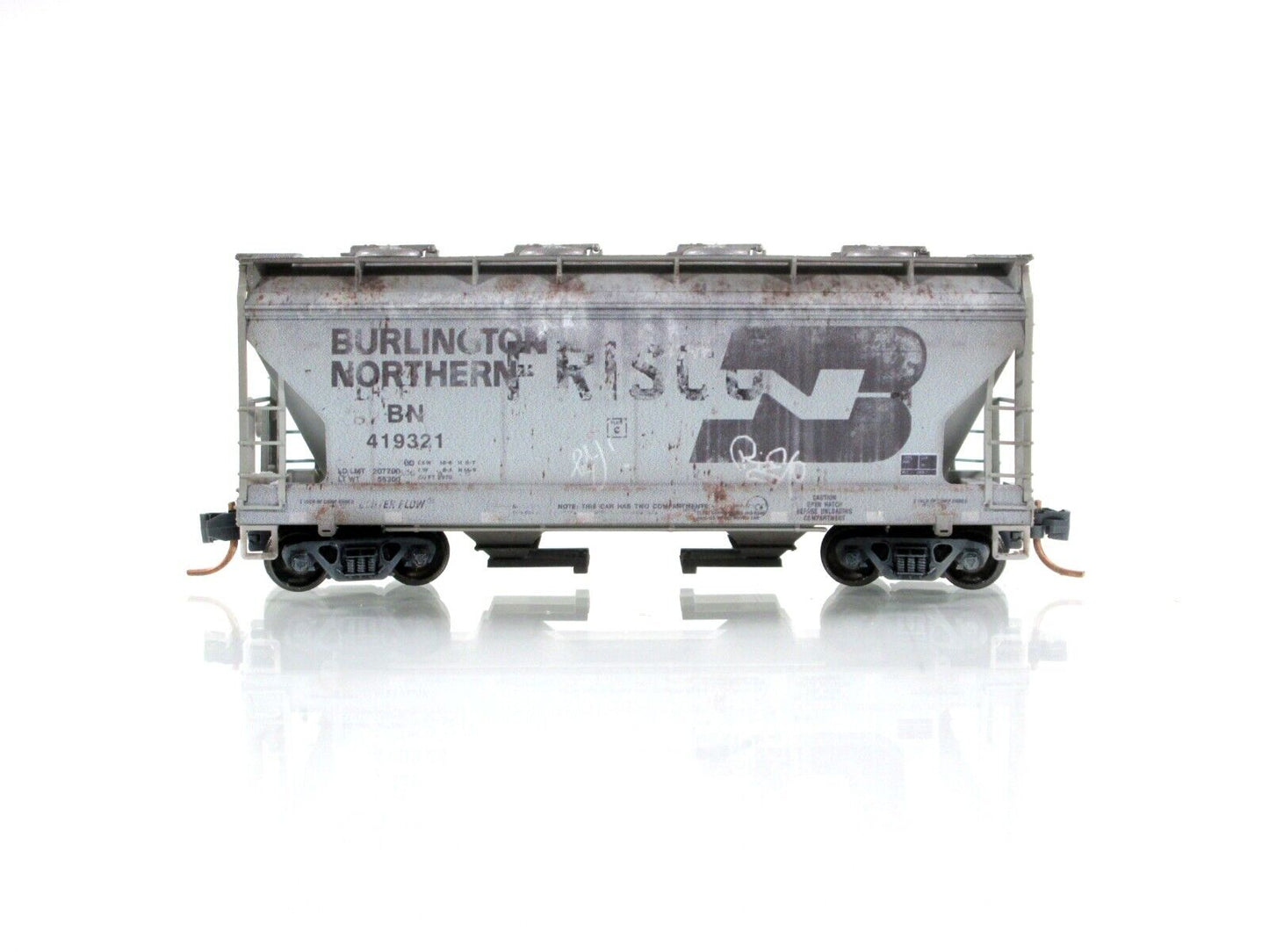 N Scale **BURLINGTON NORTHERN** Weathered Hopper #419321 - Micro Trains 09244420