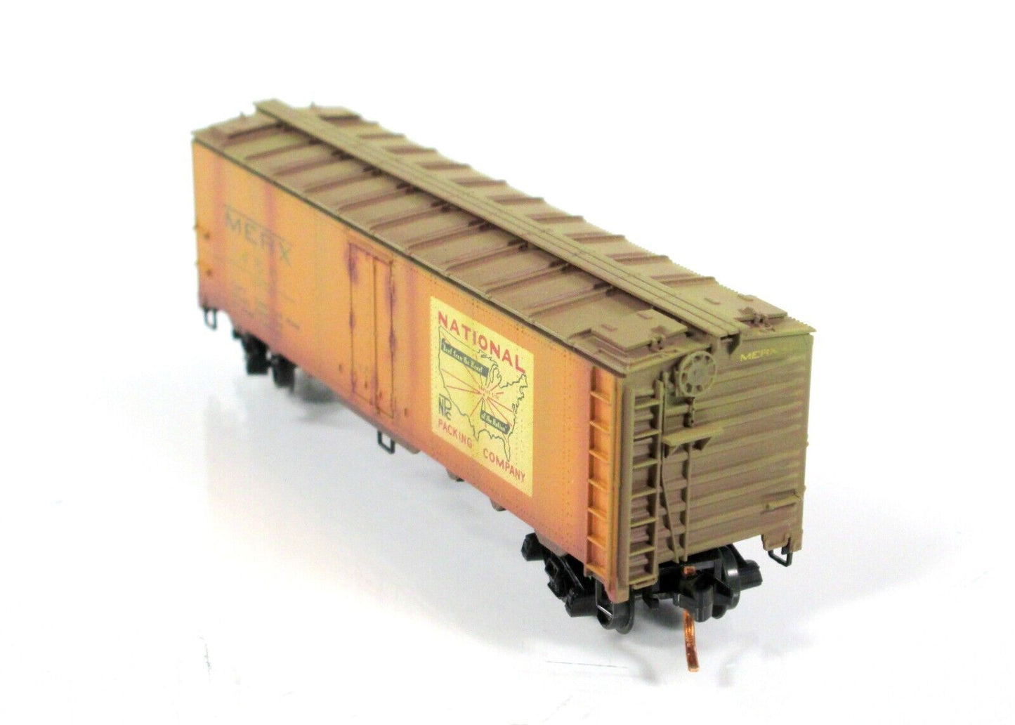 N Scale **NATIONAL PACKING** Weathered Reefer, MERX 455 -  Micro Trains 05944160