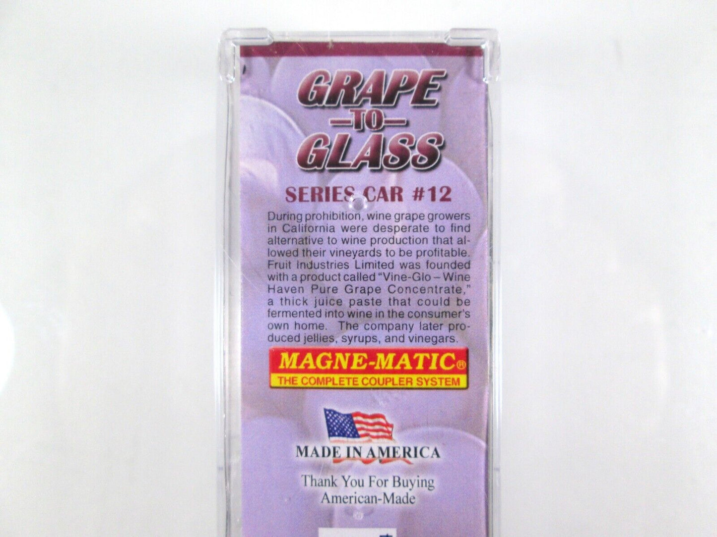 N Scale **FRUIT INDUSTRIES WINE** Tank Car (Grape-Glass) -Micro Trains 06500116