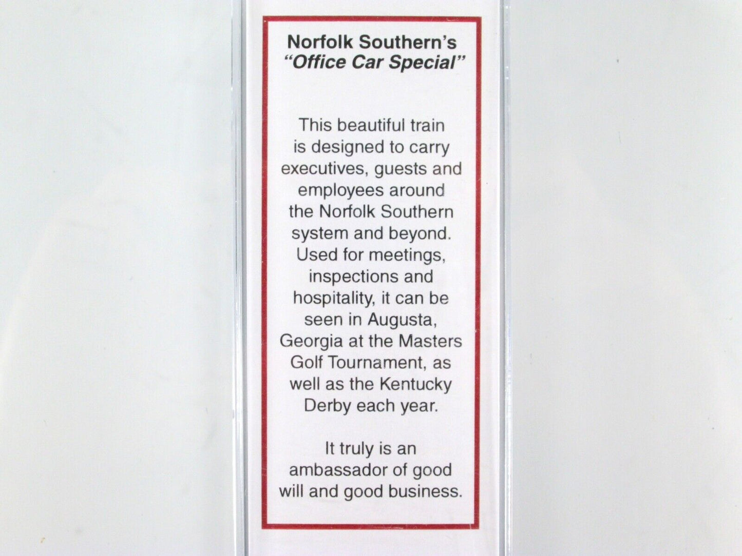 N Scale Norfolk Southern "RESEARCH" Observation Car -Micro Trains / Lowell Smith