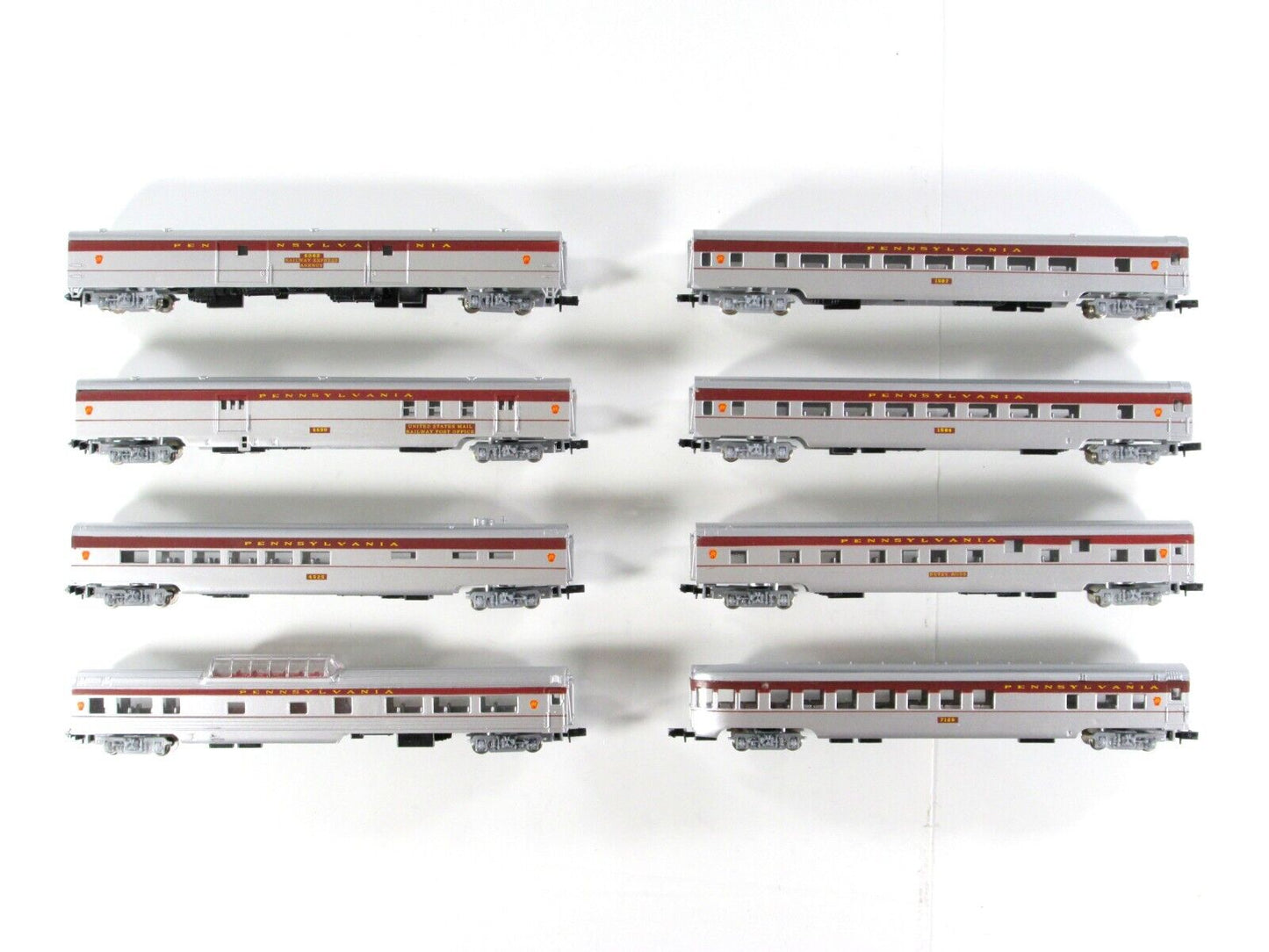 N Scale PENNSYLVANIA ***SENATOR*** Lightweight Passenger Car 8-Pack Set -Con-Cor