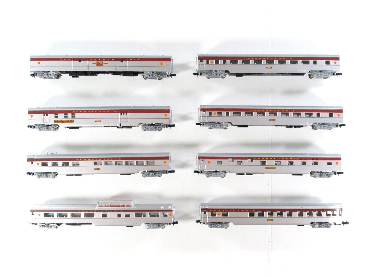 N Scale PENNSYLVANIA ***SENATOR*** Lightweight Passenger Car 8-Pack Set -Con-Cor