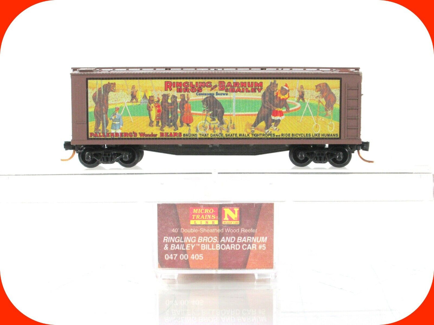 N Scale ***RINGLING CIRCUS*** Billboard Car #5 Box Car --- Micro Trains 04700405
